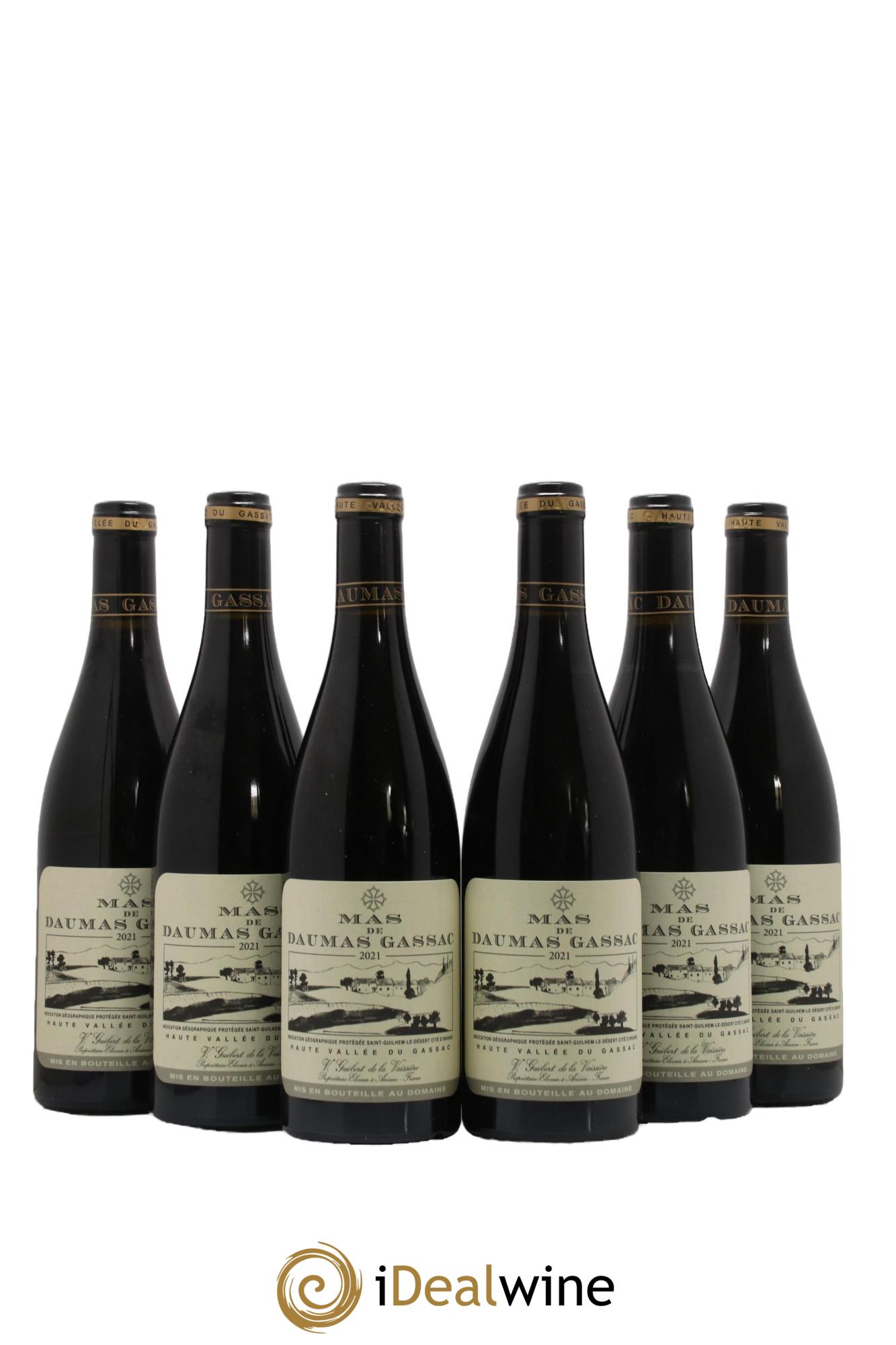 IGP St Guilhem-le-Désert - Cité d'Aniane Mas Daumas Gassac Famille Guibert de La Vaissière 2021 - Lot of 6 bottles - 0