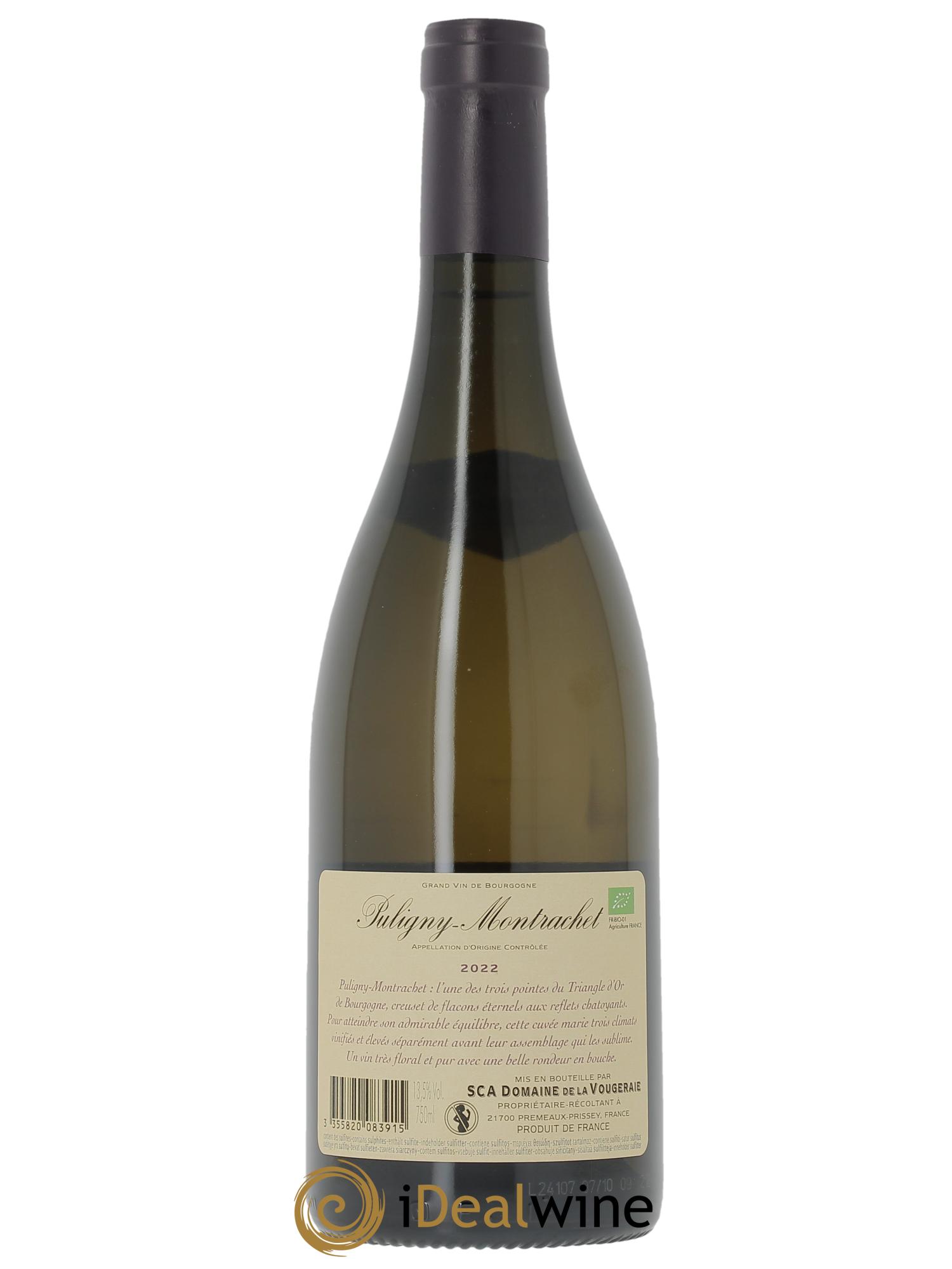 Puligny-Montrachet La Vougeraie  2022 - Lot de 1 bouteille - 1