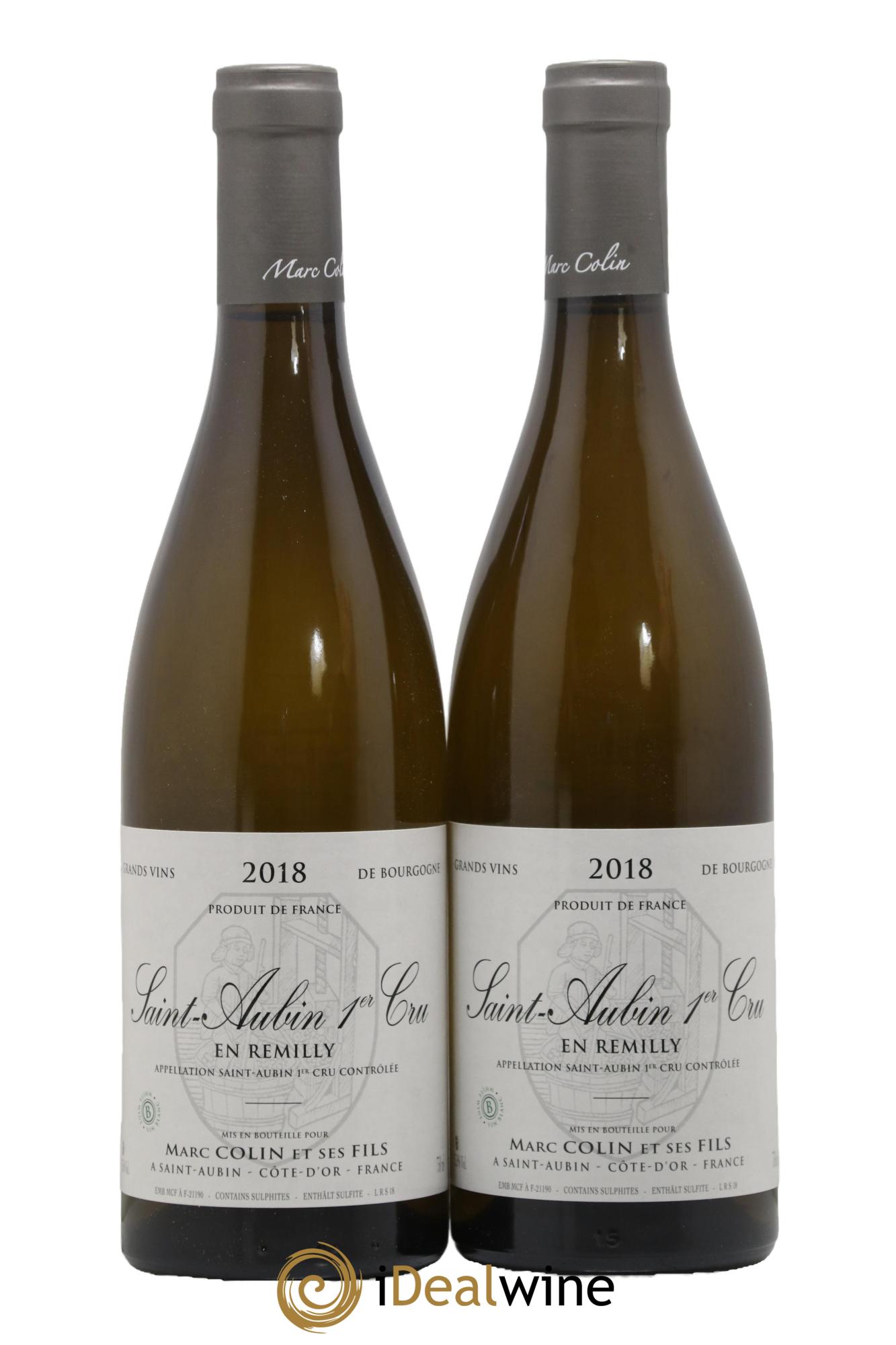 Saint-Aubin 1er Cru En Rémilly Marc Colin & Fils 2018 - Lot of 2 bottles - 0