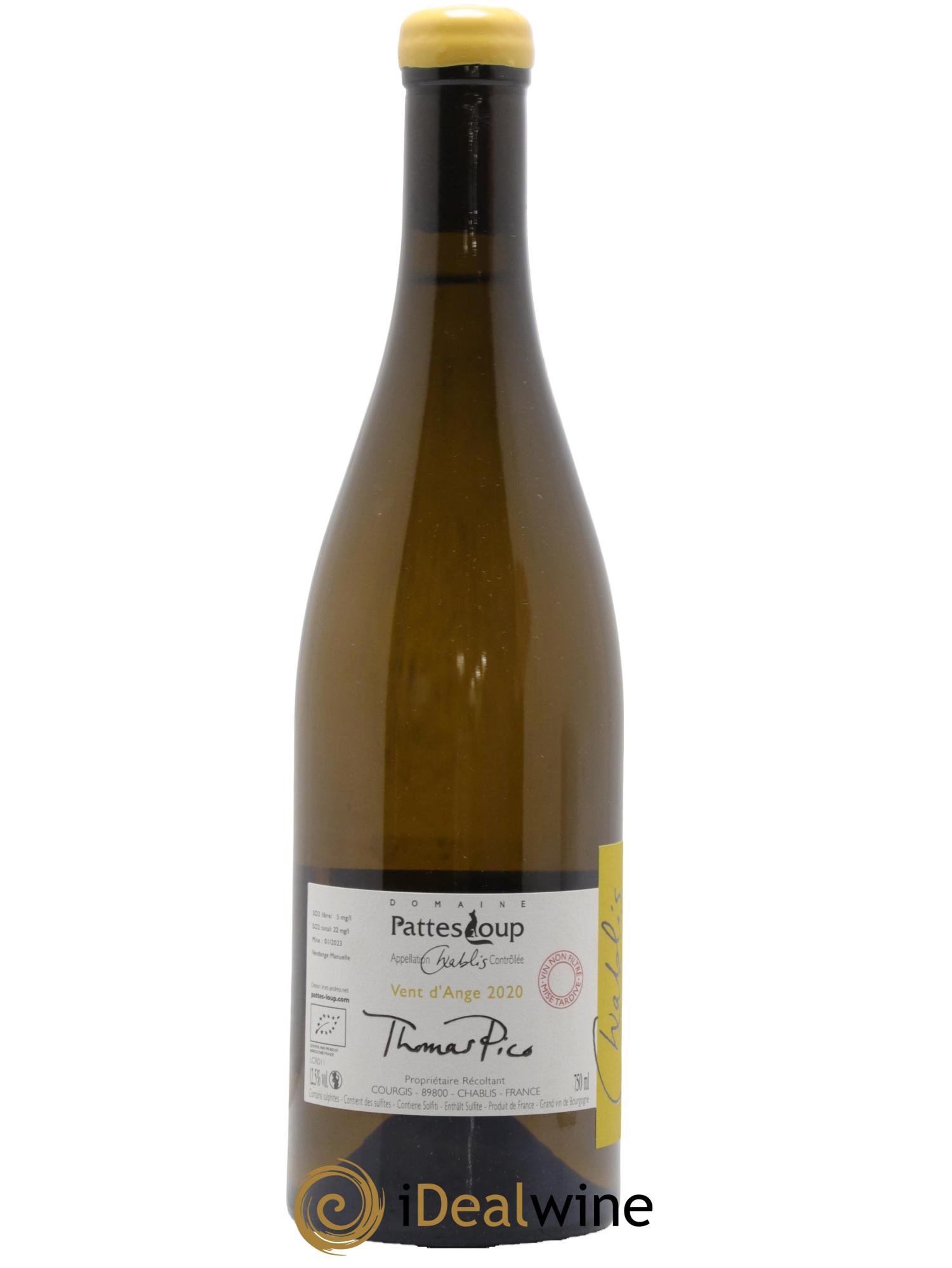 Chablis Vent d'Ange Pattes Loup (Domaine) 2020 - Posten von 1 Flasche - 1