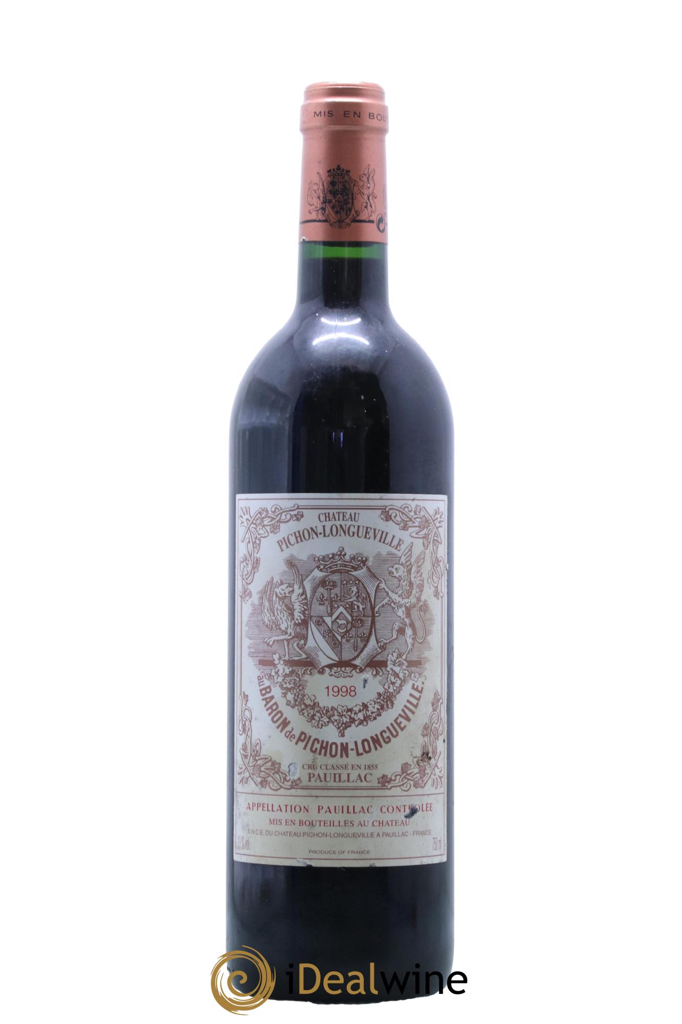 Pichon Longueville Baron 2ème Grand Cru Classé  1998 - Lotto di 1 bottiglia - 0