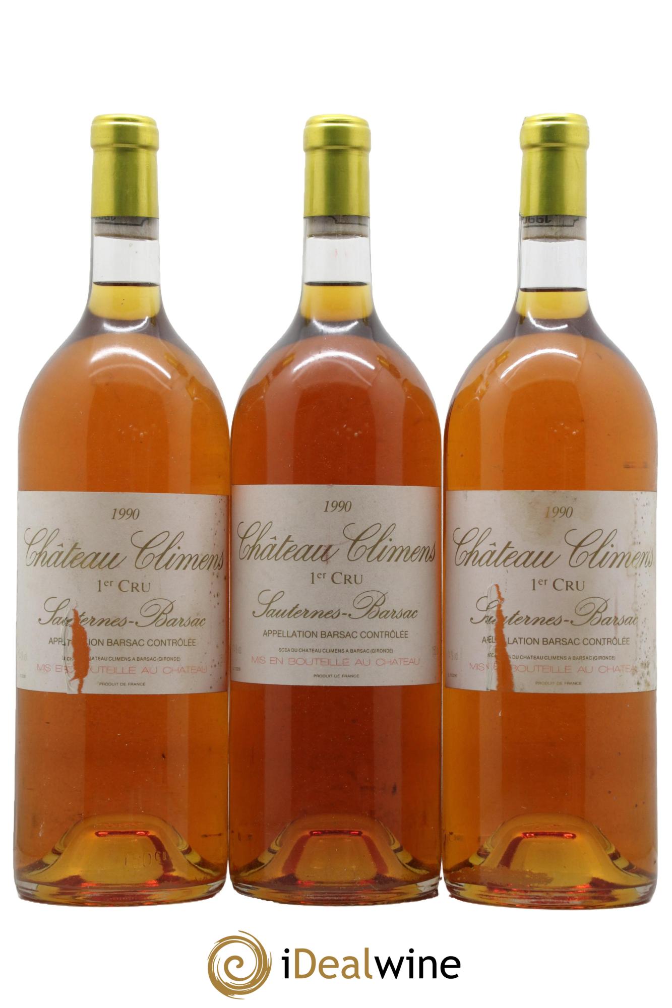 Château Climens 1er Grand Cru Classé 1990 - Lot de 3 magnums - 0