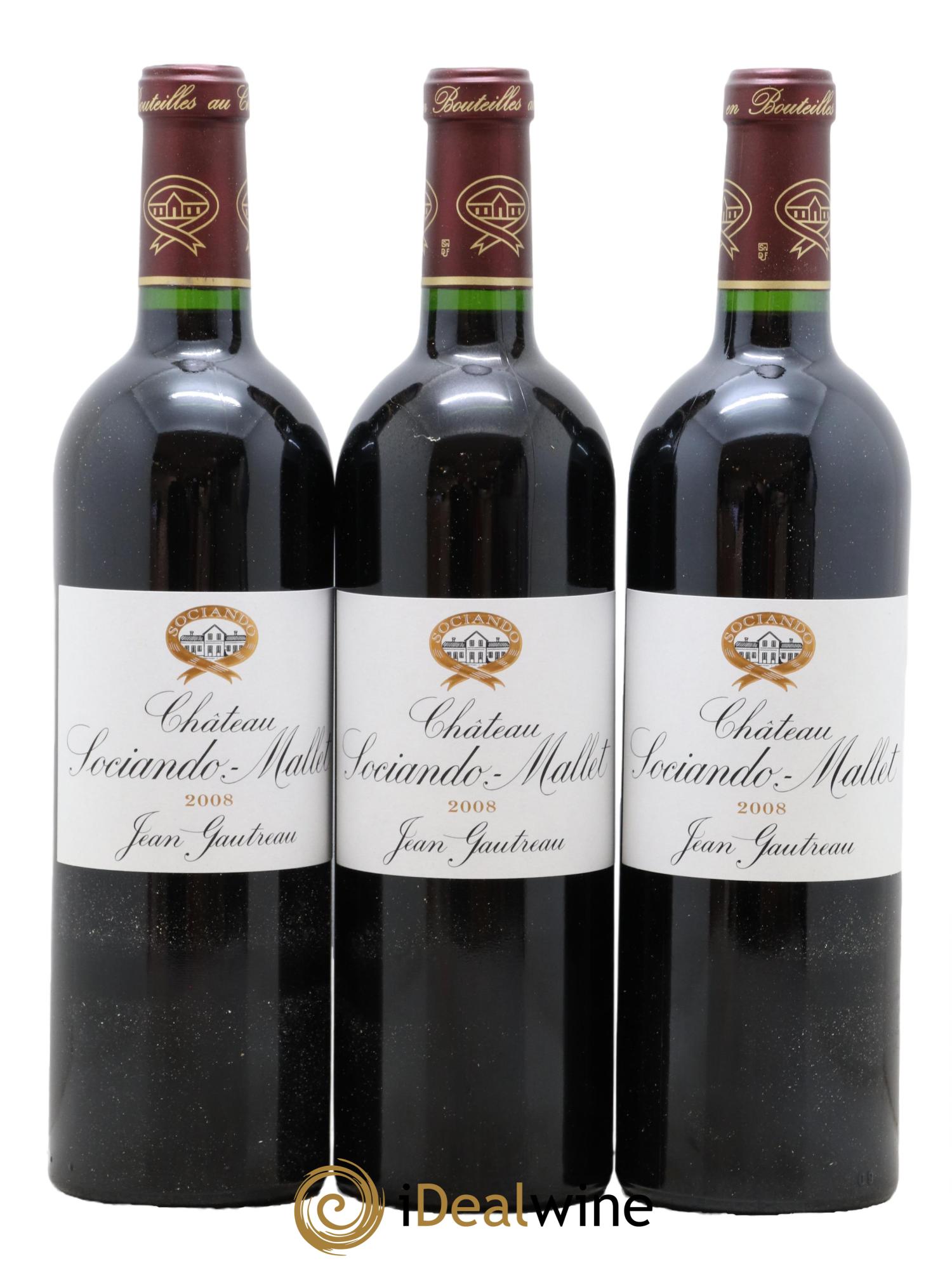 Château Sociando Mallet  2008 - Lot of 12 bottles - 4