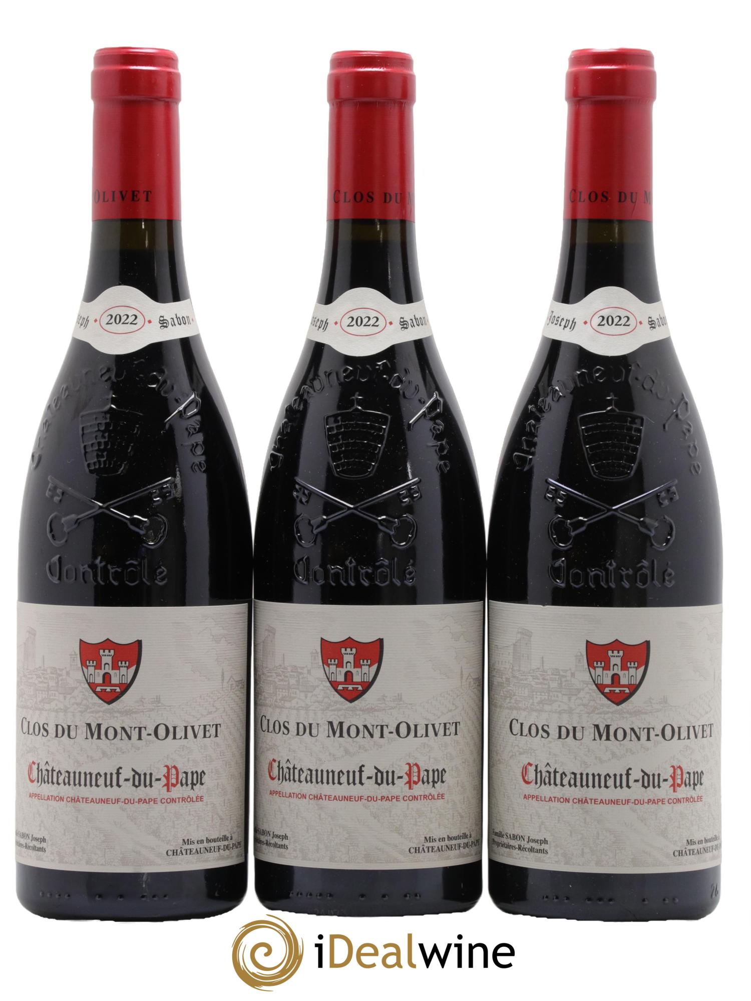 Châteauneuf-du-Pape Clos du Mont-Olivet 2022 - Lot de 3 bouteilles - 0