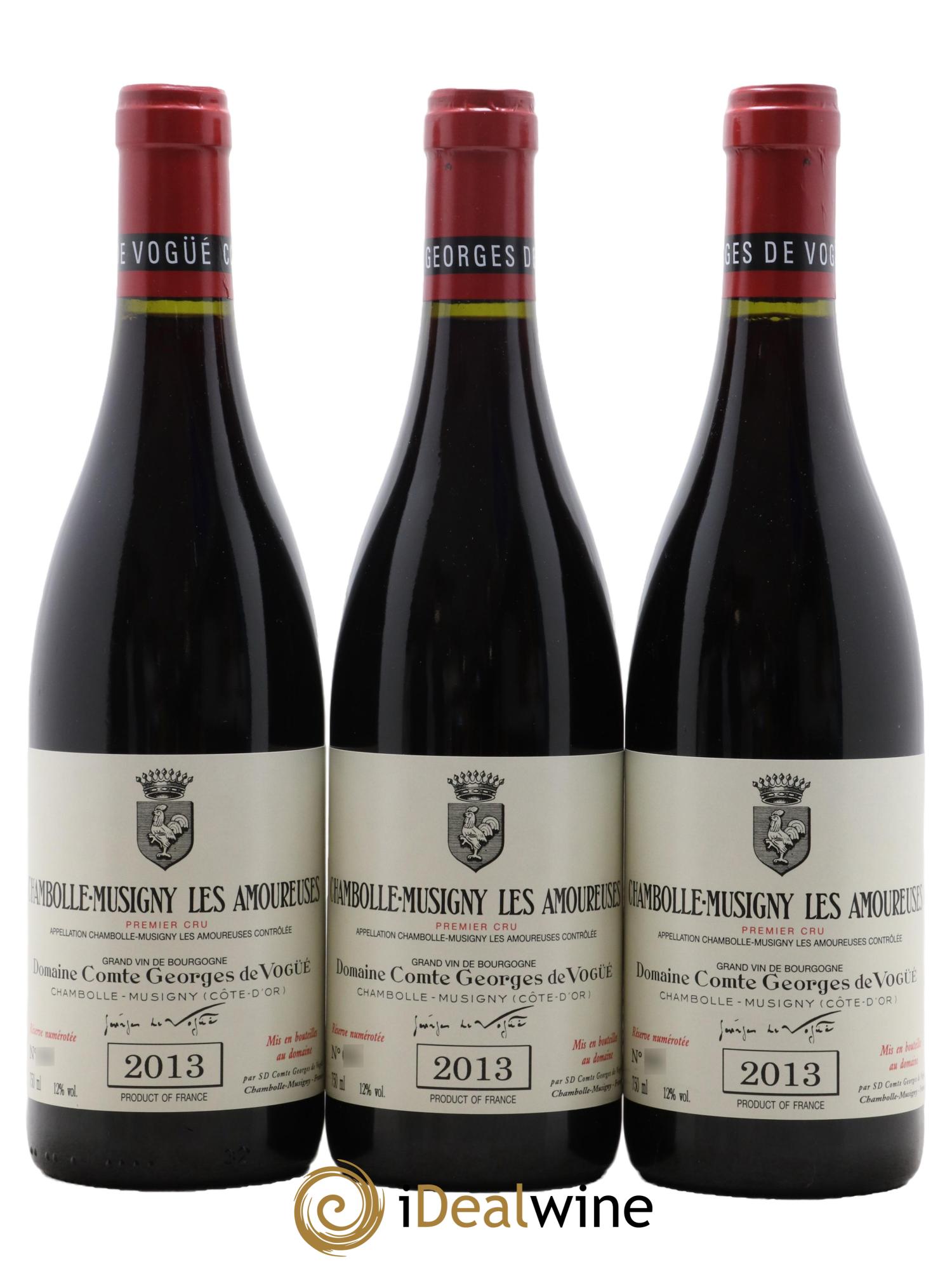 Chambolle-Musigny 1er Cru Les Amoureuses Comte Georges de Vogüé  2013 - Lot of 3 bottles - 0