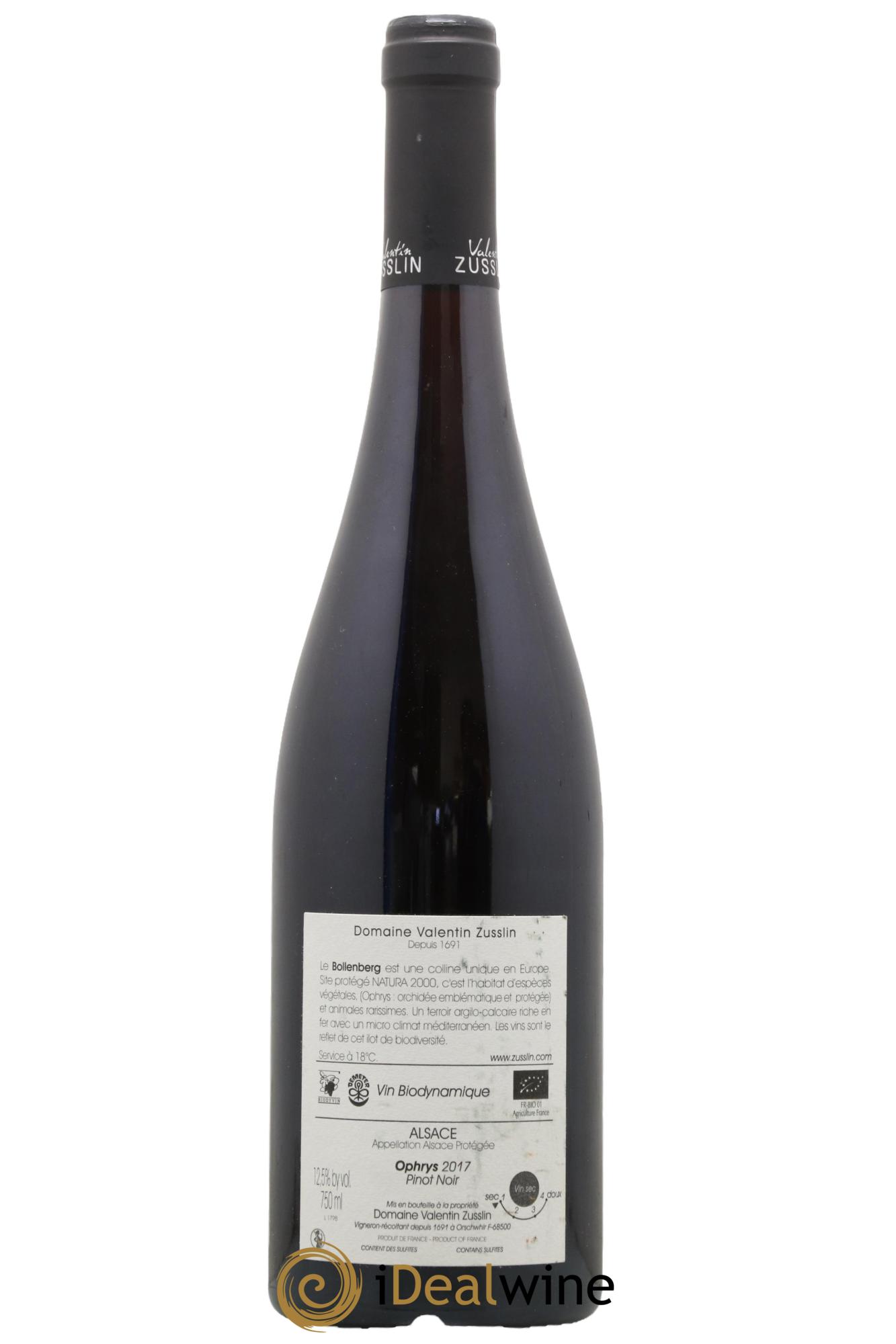 Alsace Pinot Noir Ophrys Valentin Zusslin (Domaine)  2017 - Lotto di 1 bottiglia - 1