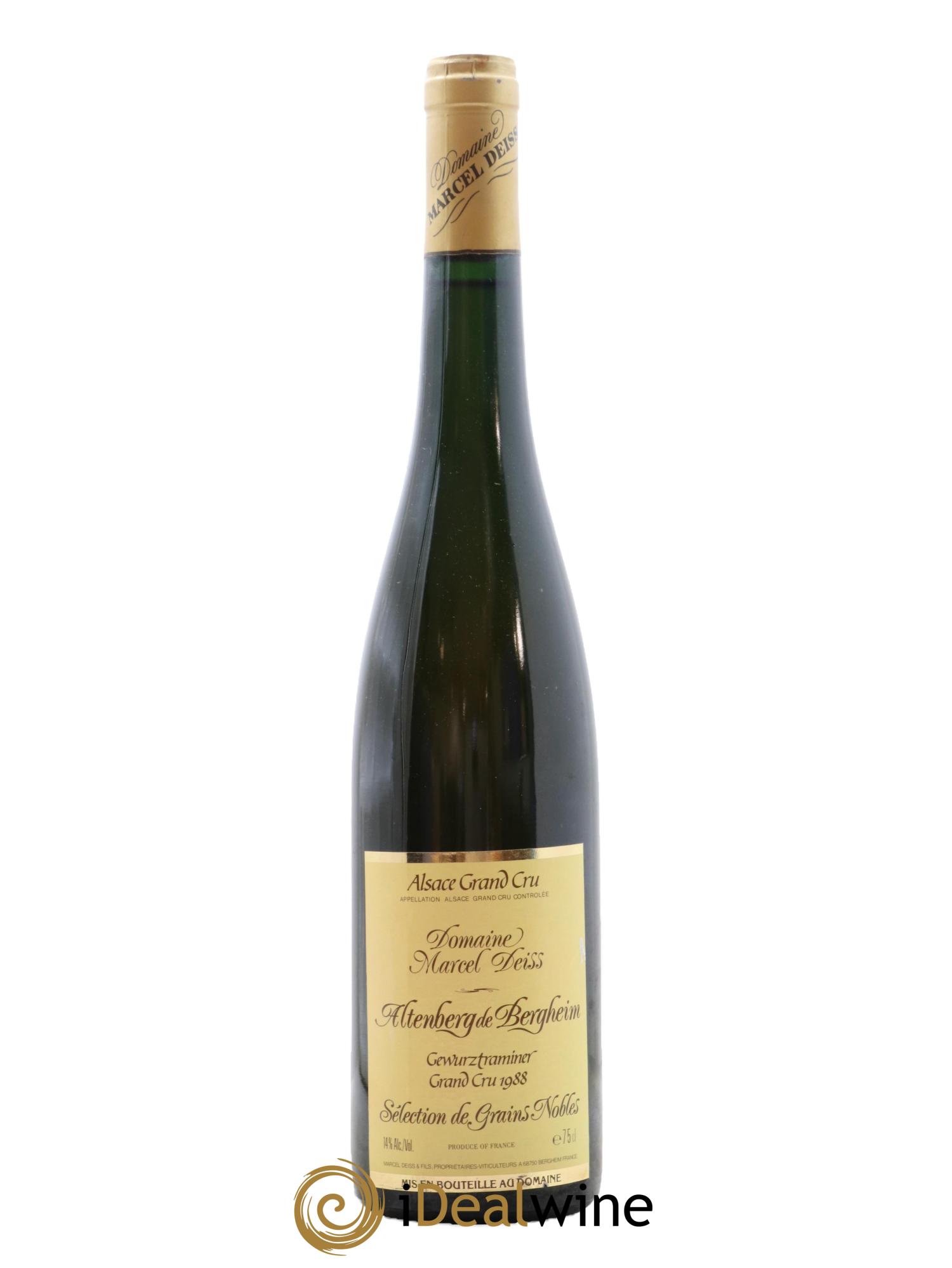 Alsace Gewurztraminer Sélection de Grains Nobles Grand Cru Altenberg de Bergheim Marcel Deiss (Domaine) 1988 - Lotto di 1 bottiglia - 0