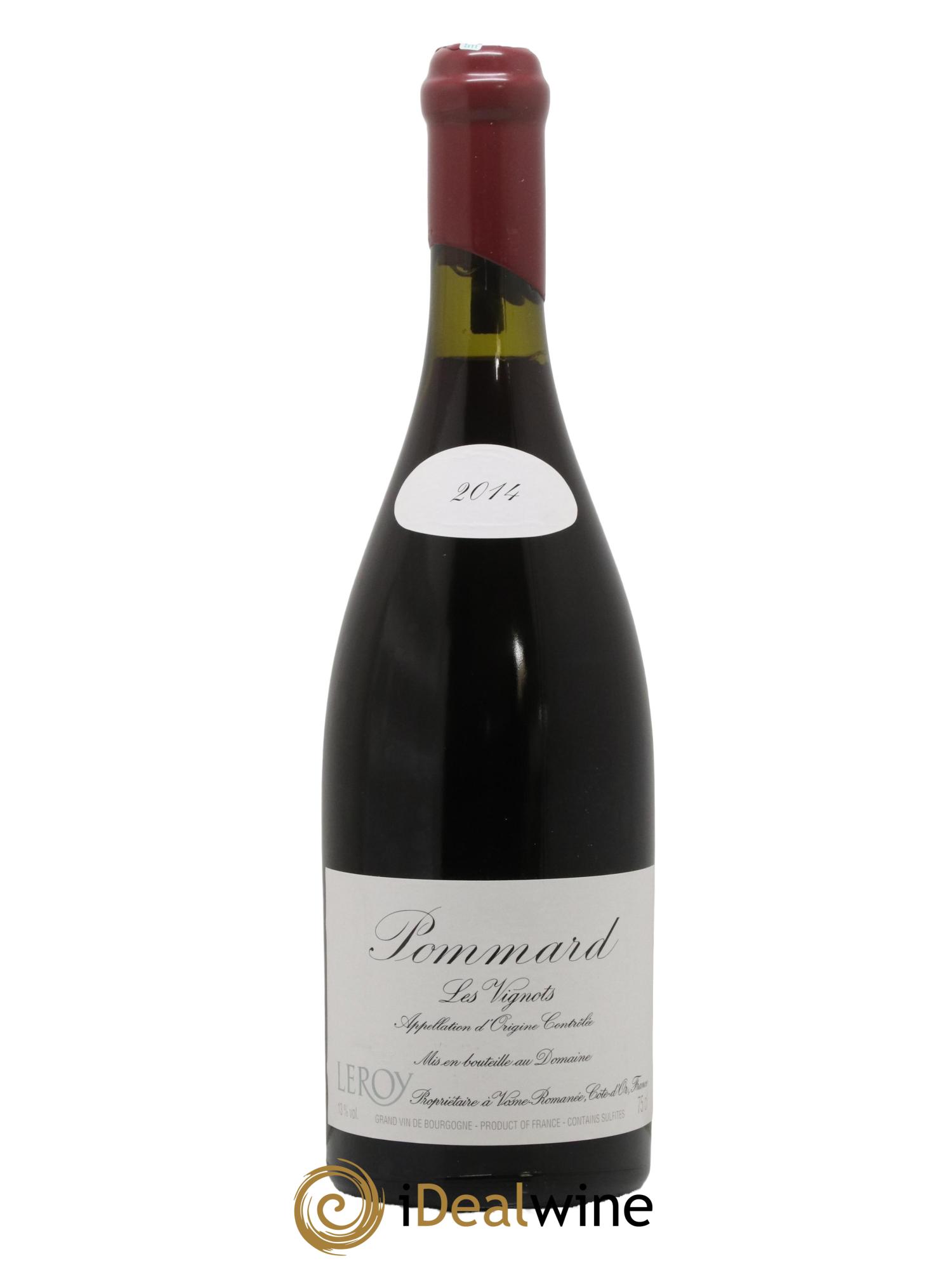 Pommard Les Vignots Leroy (Domaine) 2014 - Lot de 1 bouteille - 0