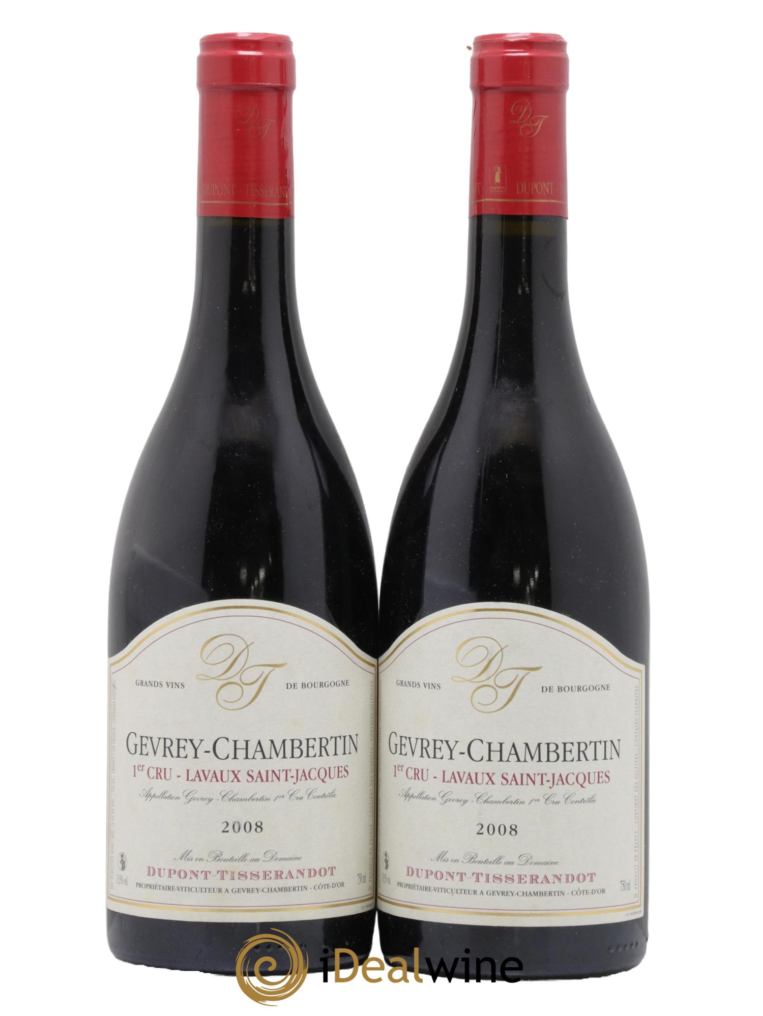 Gevrey-Chambertin 1er Cru Lavaux Saint-Jacques Dupont-Tisserandot (Domaine) 2008 - Lot de 2 bouteilles - 0