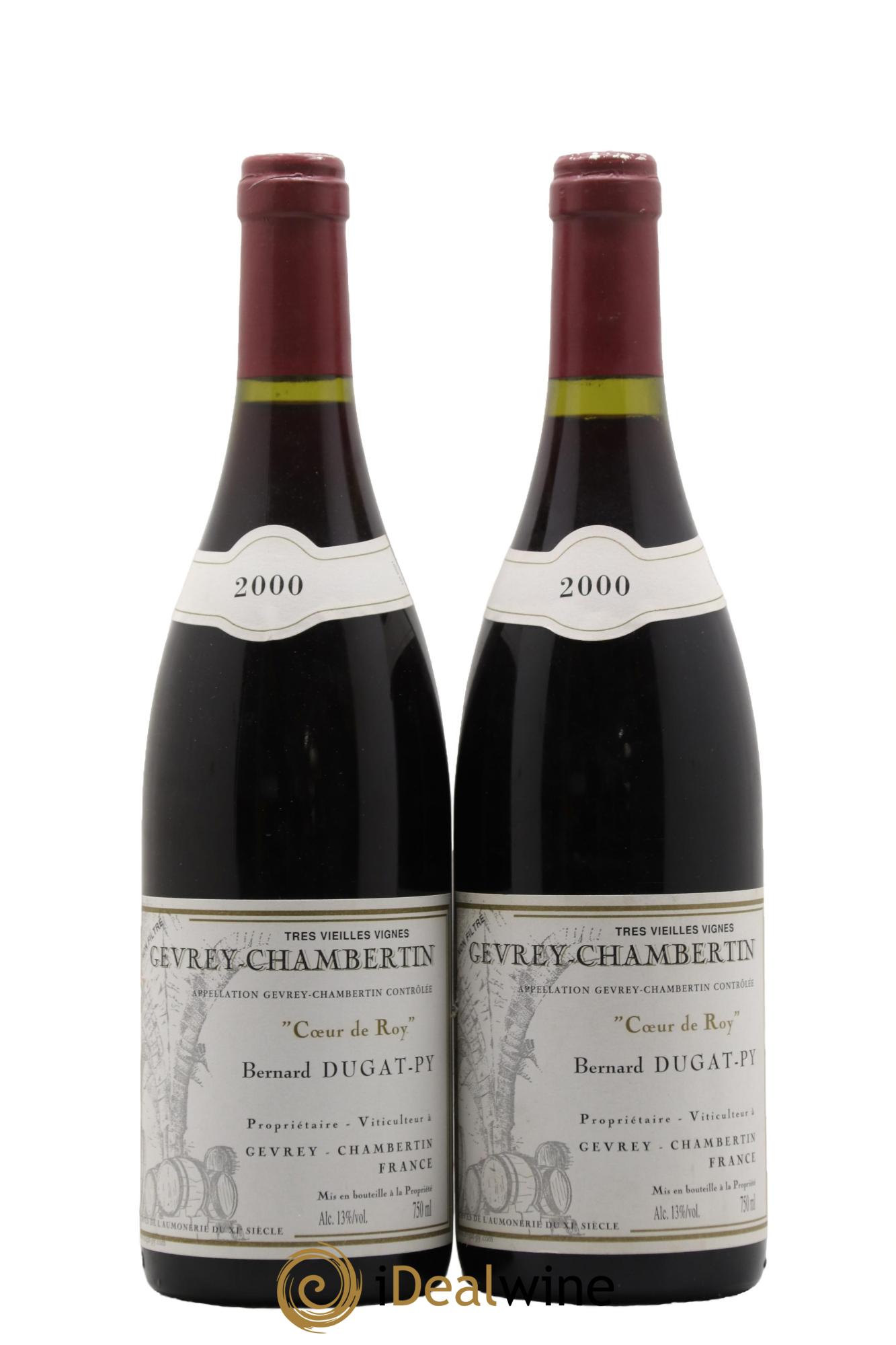 Gevrey-Chambertin Coeur de Roy Très Vieilles Vignes Dugat-Py 2000 - Lotto di 2 bottiglie - 0