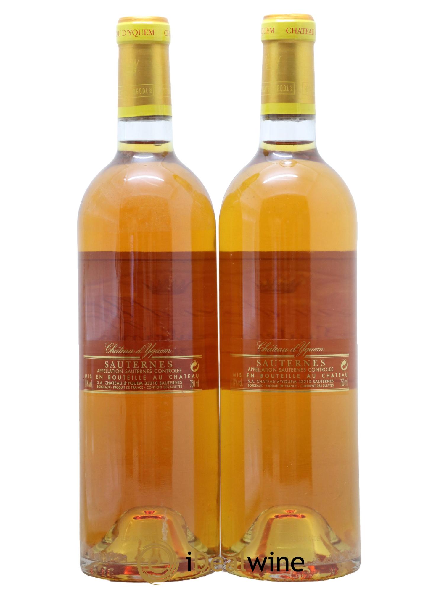 Château d' Yquem 1er Cru Classé Supérieur 2003 - Lot of 2 bottles - 1