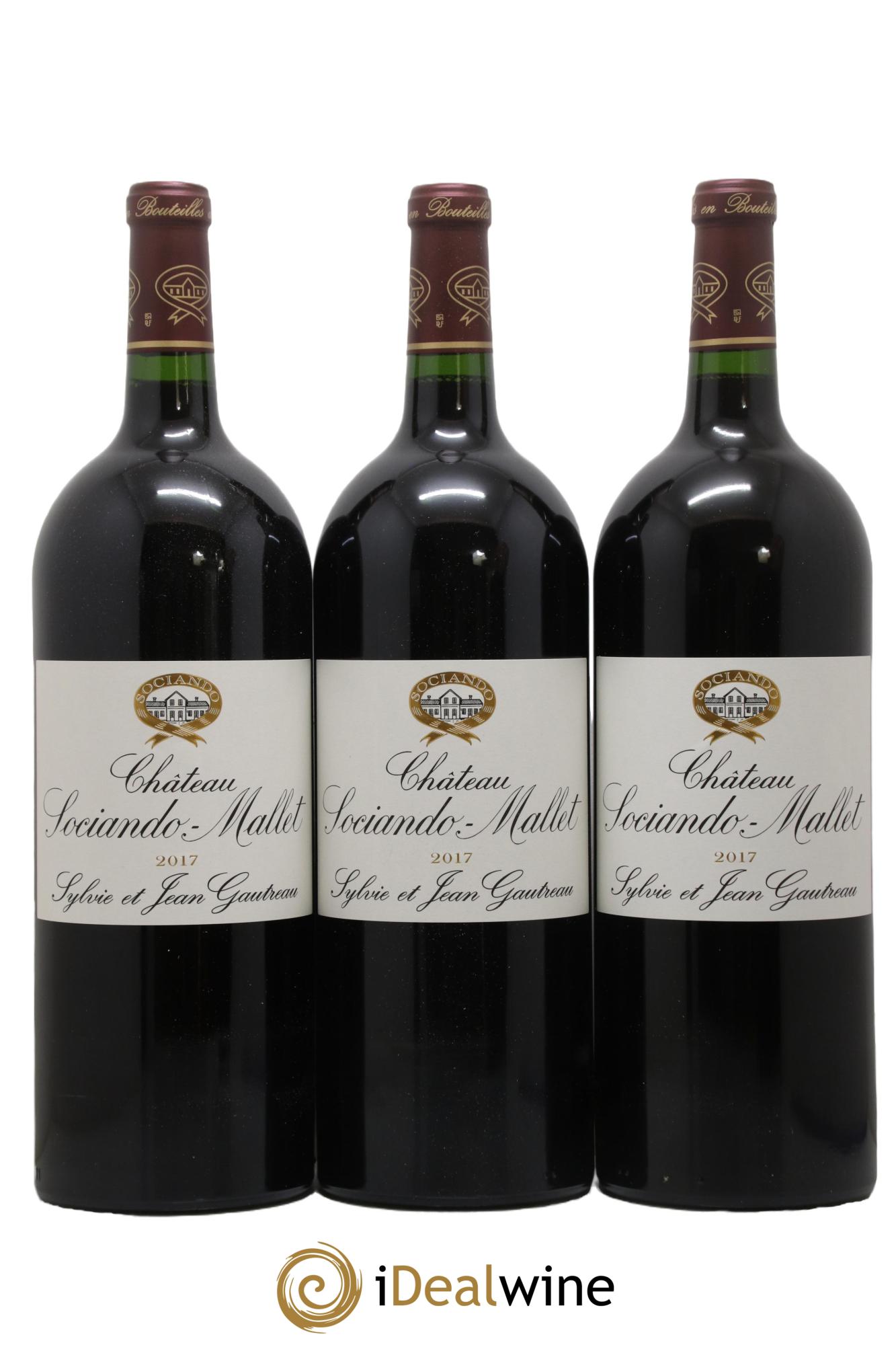 Château Sociando Mallet  2017 - Lotto di 3 magnum - 0