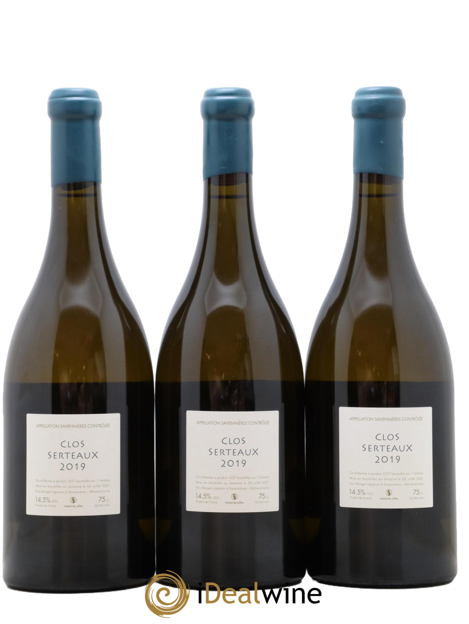 Savennières Clos Serteaux Eric Morgat 2019 - Lot of 3 bottles - 1