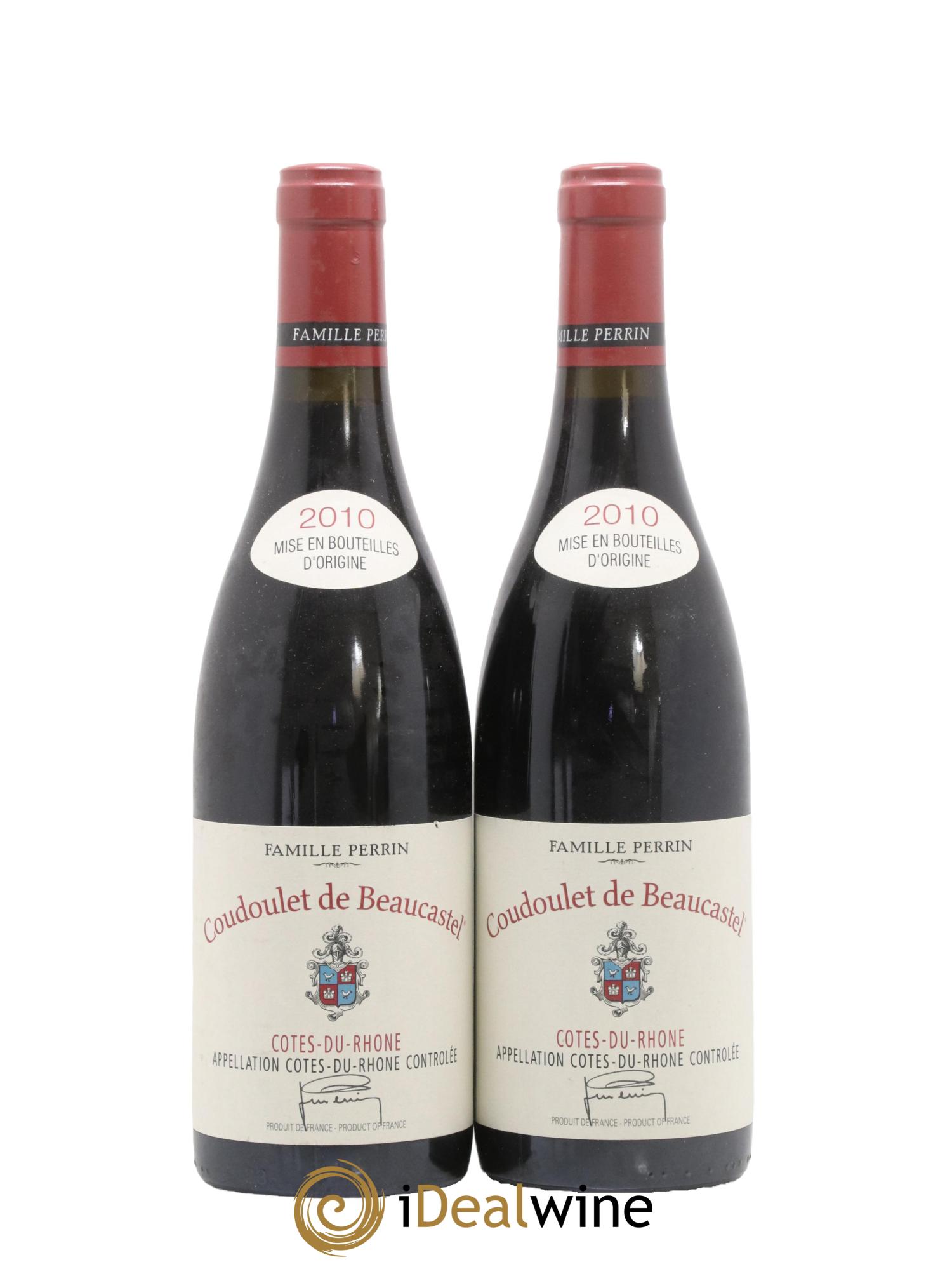 Côtes du Rhône Coudoulet de Beaucastel Famille Perrin 2010 - Lot de 2 bouteilles - 0