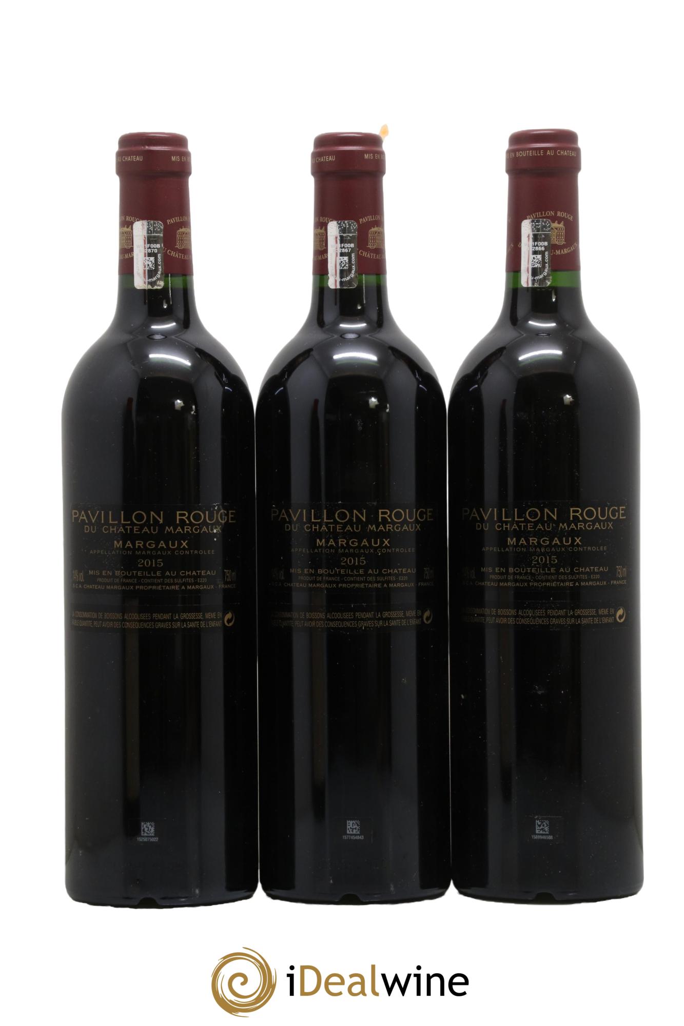 Pavillon Rouge du Château Margaux Second Vin 2015 - Lotto di 3 bottiglie - 1