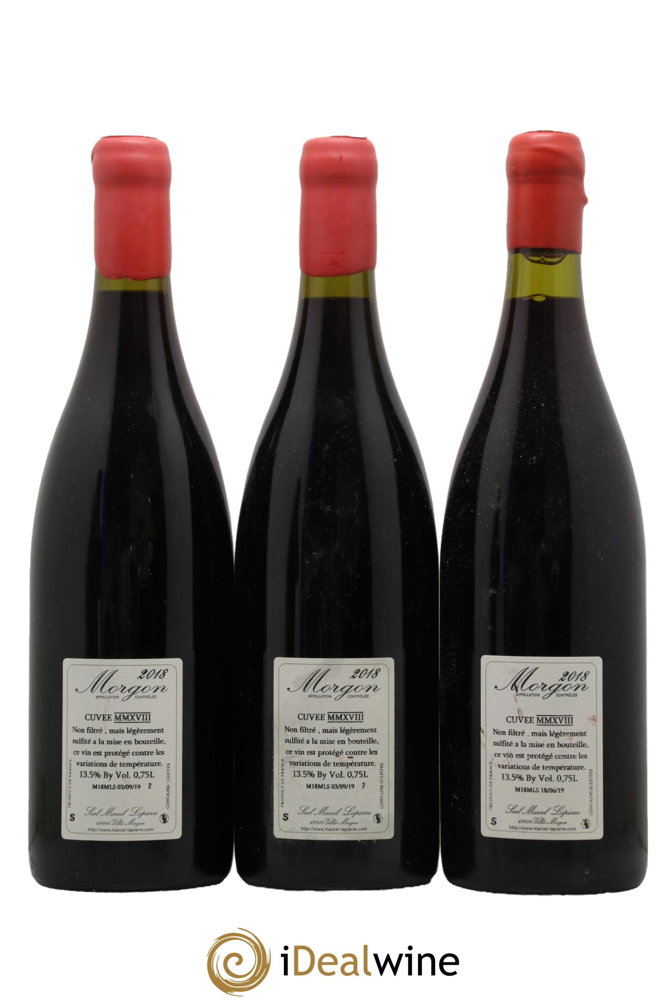 Morgon Cuvée Marcel Lapierre Marcel Lapierre (Domaine) 2018 - Lot de 3 bouteilles - 1