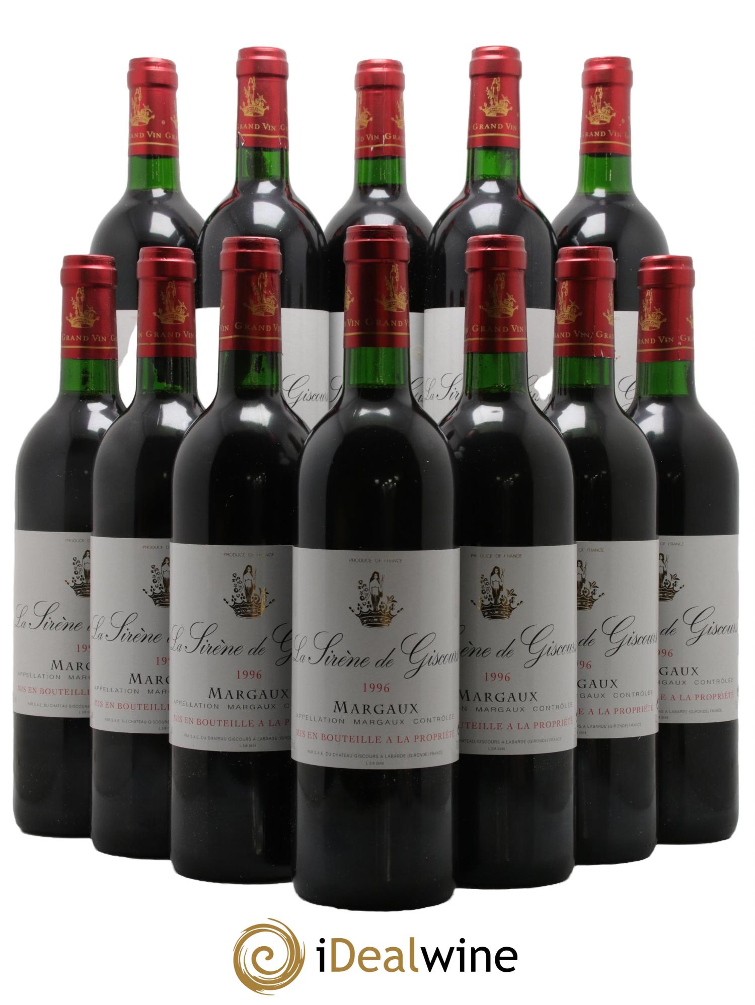 La Sirène de Giscours 1996 - Lot de 12 bouteilles - 0