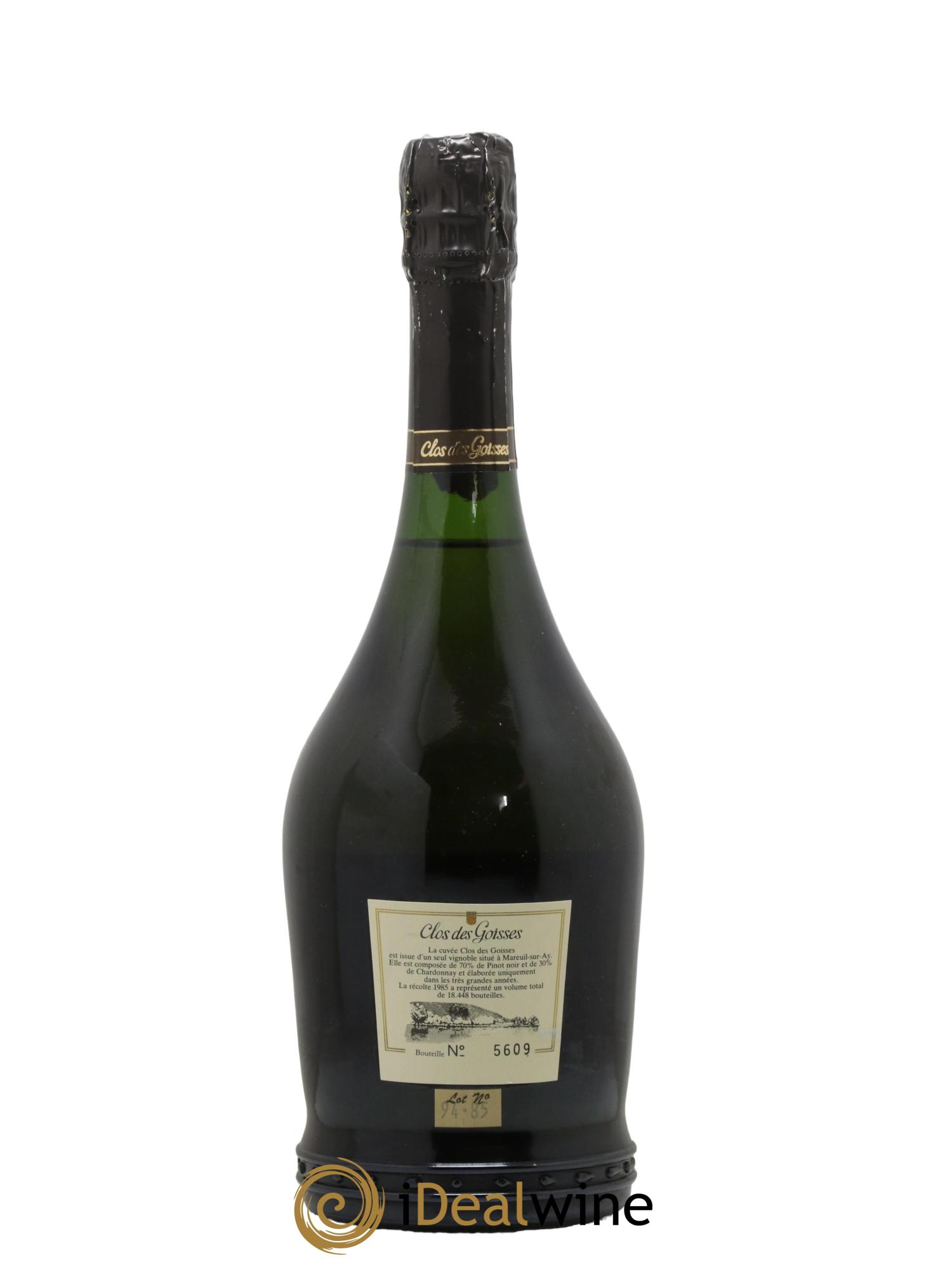 Clos des Goisses Philipponnat 1985 - Lotto di 1 bottiglia - 1