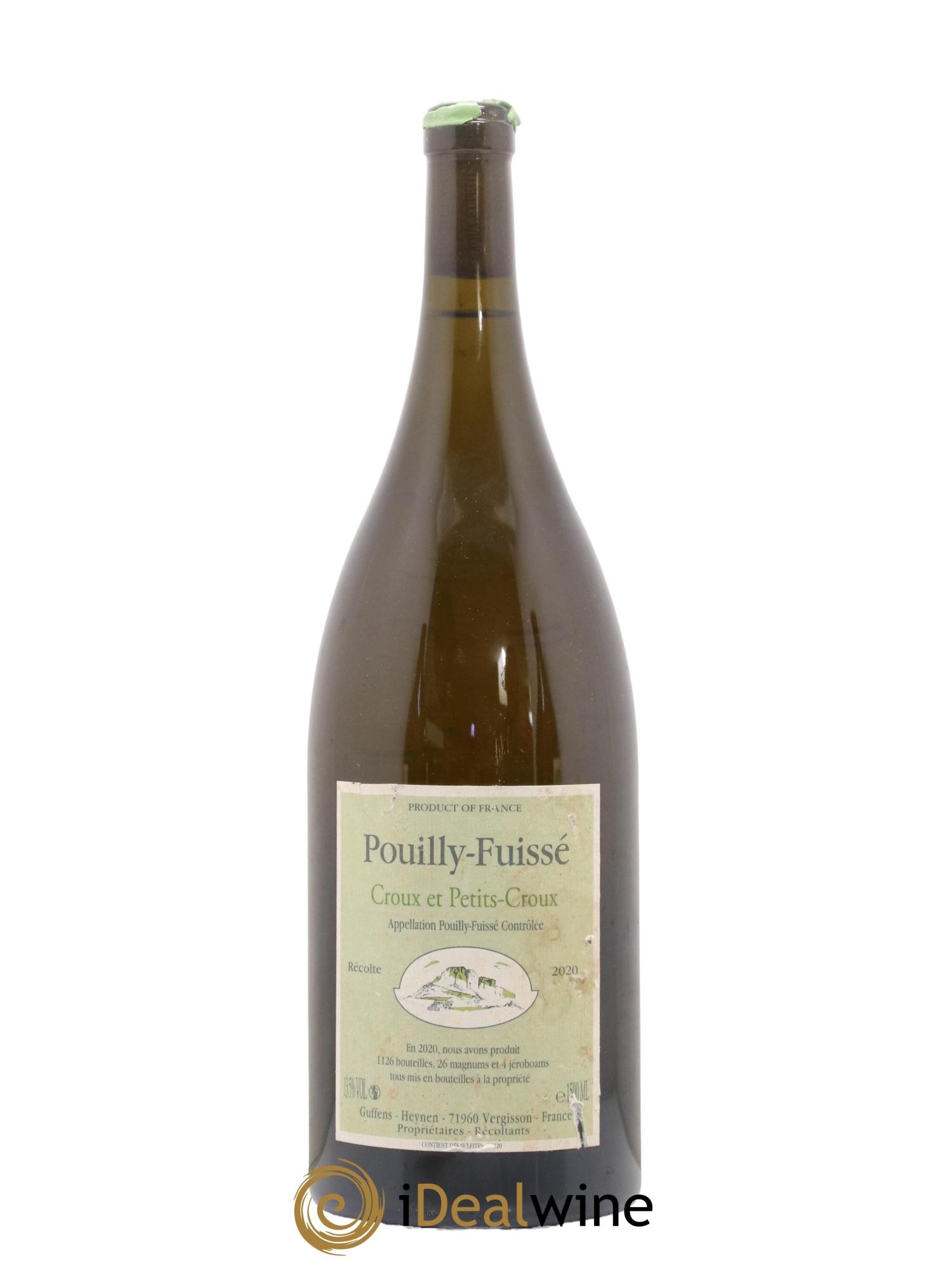 Pouilly Fuissé Croux et Petits croux Guffens-Heynen 2020 - Posten von 1 Magnum - 0