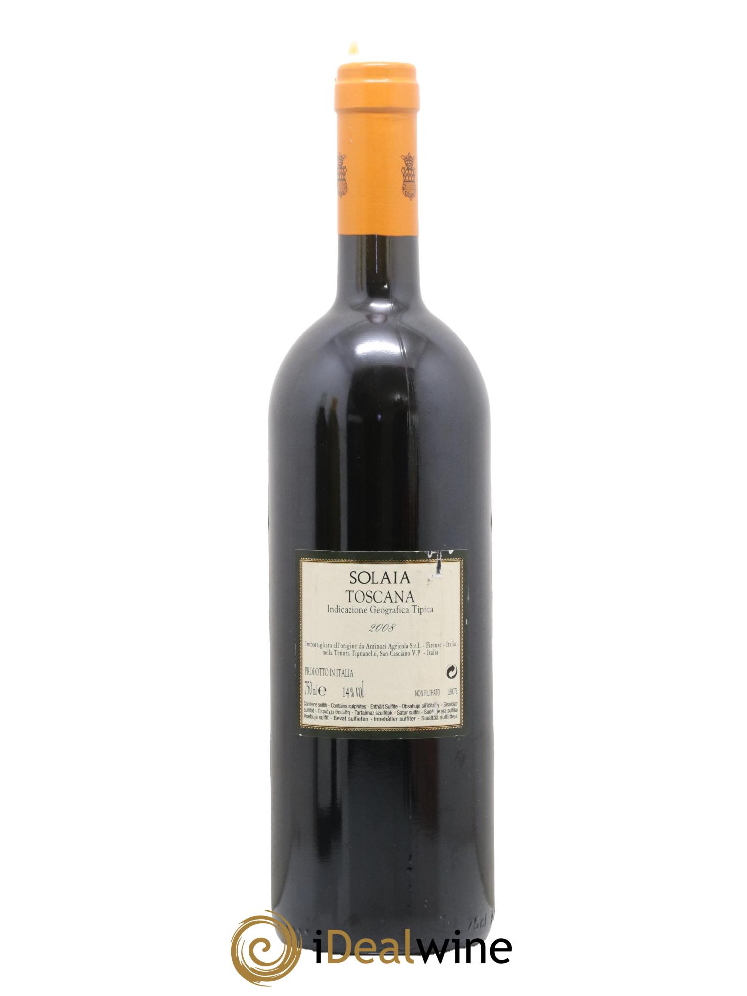 Toscana IGT Solaia Tenuta Tignanello - Antinori 2008 - Posten von 1 Flasche - 1