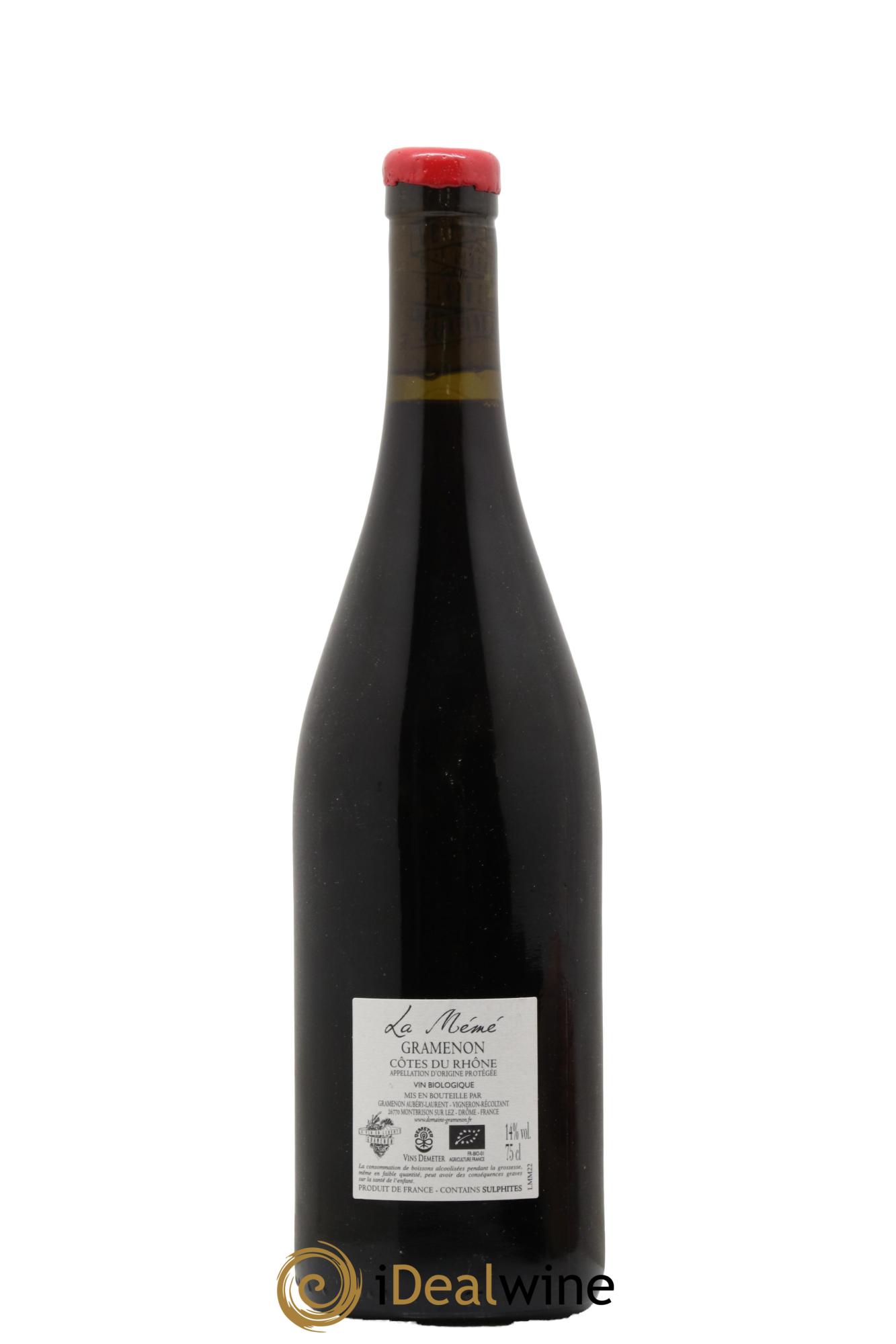 Côtes du Rhône La Mémé Ceps Centenaires Gramenon (Domaine) 2022 - Lot de 1 bouteille - 1