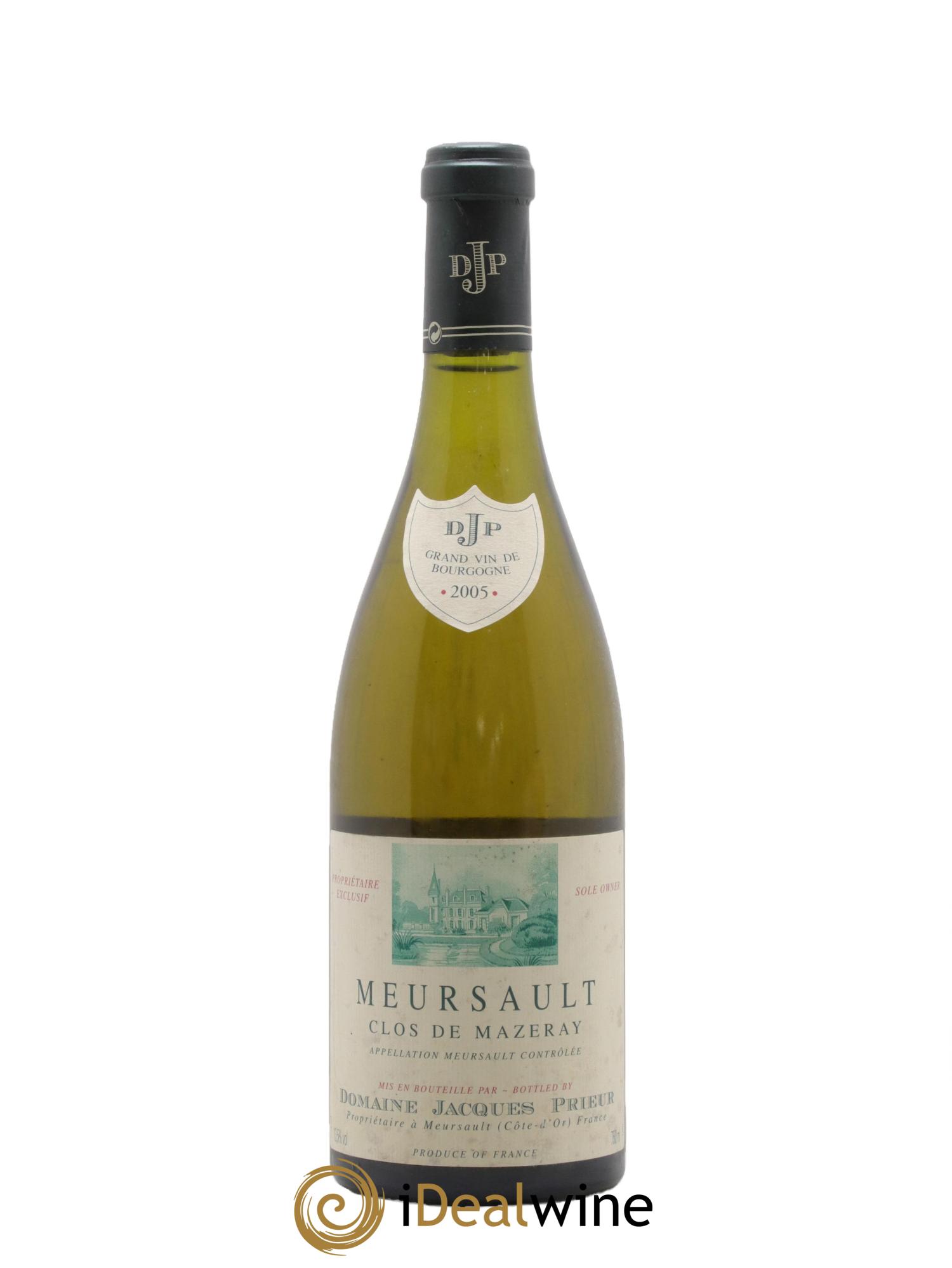 Meursault Clos de Mazeray Monopole Jacques Prieur (Domaine) 2005 - Posten von 1 Flasche - 0