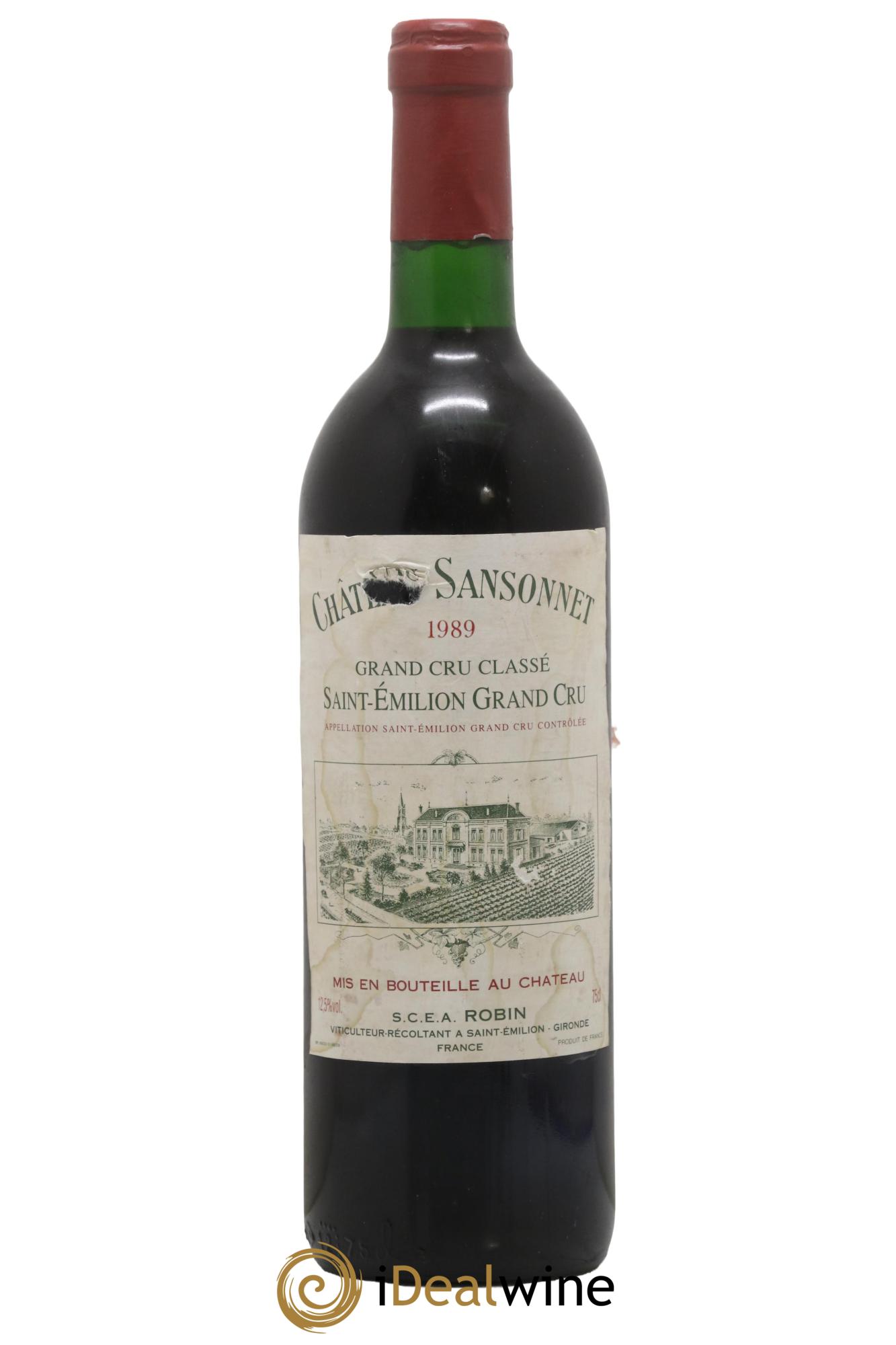 Château Sansonnet Grand Cru Classé  1989 - Lotto di 1 bottiglia - 0