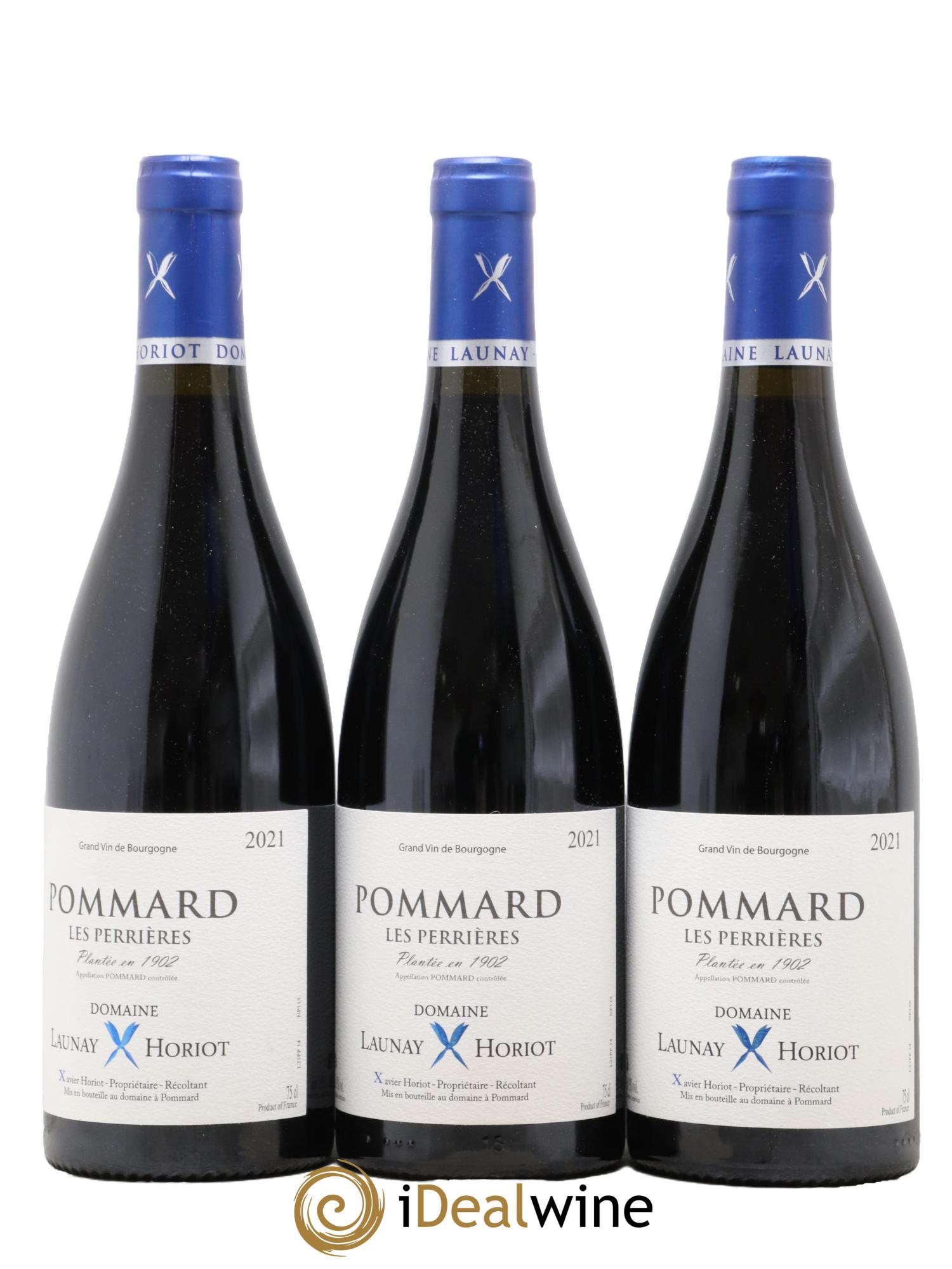 Pommard Les Perrières Launay Horiot 2021 - Lot de 3 bouteilles - 0