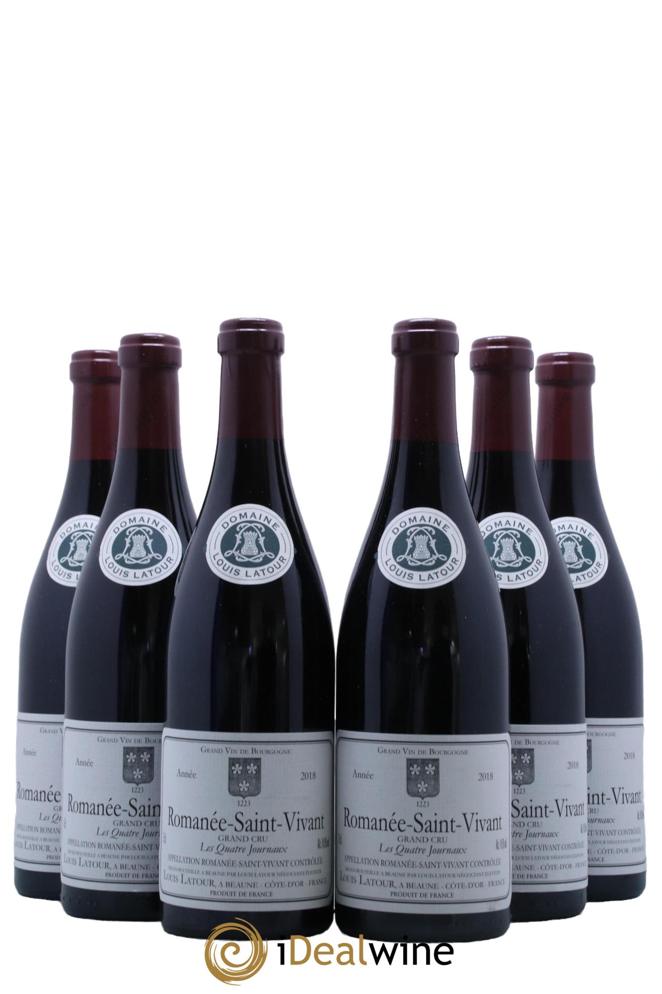 Romanée-Saint-Vivant Grand Cru Les Quatre Journaux Louis Latour 2018 - Lot de 6 bouteilles - 0