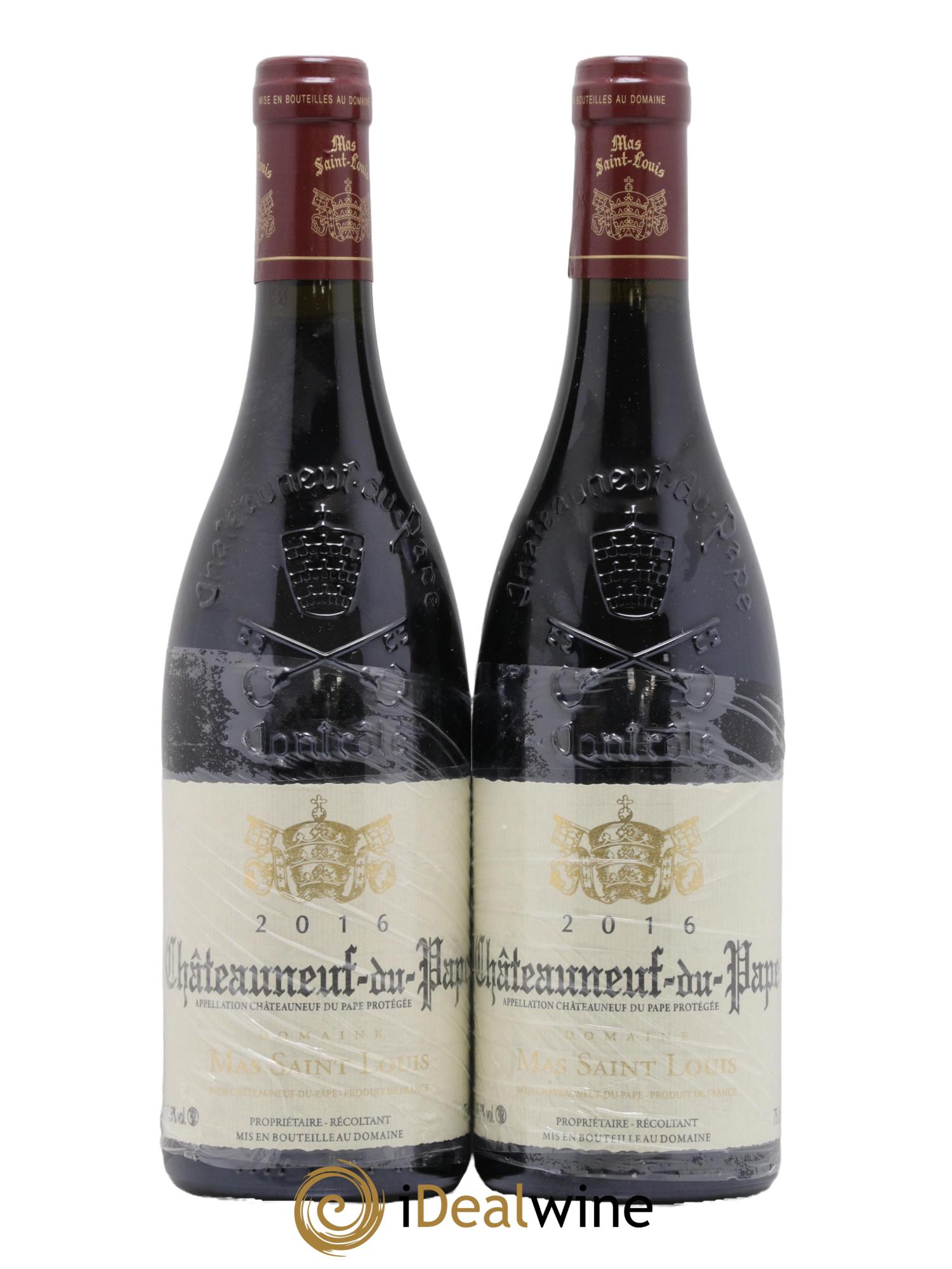 Châteauneuf-du-Pape Tradition Mas Saint-Louis  2016 - Lotto di 2 bottiglie - 0