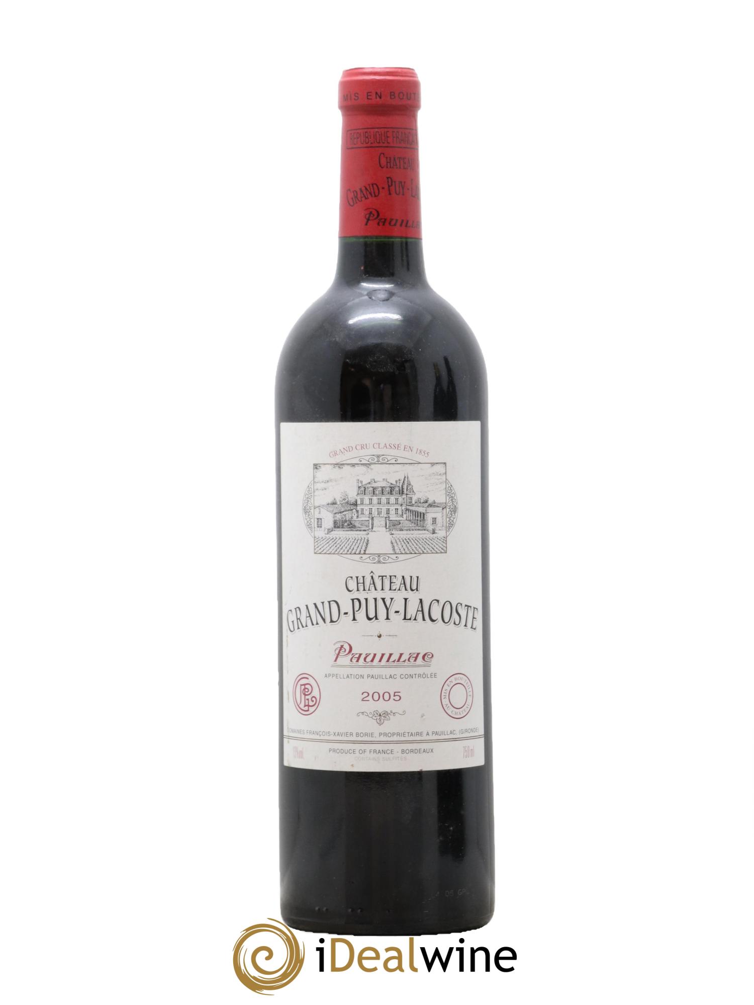 Château Grand Puy Lacoste 5ème Grand Cru Classé 2005 - Lot de 1 bouteille - 0