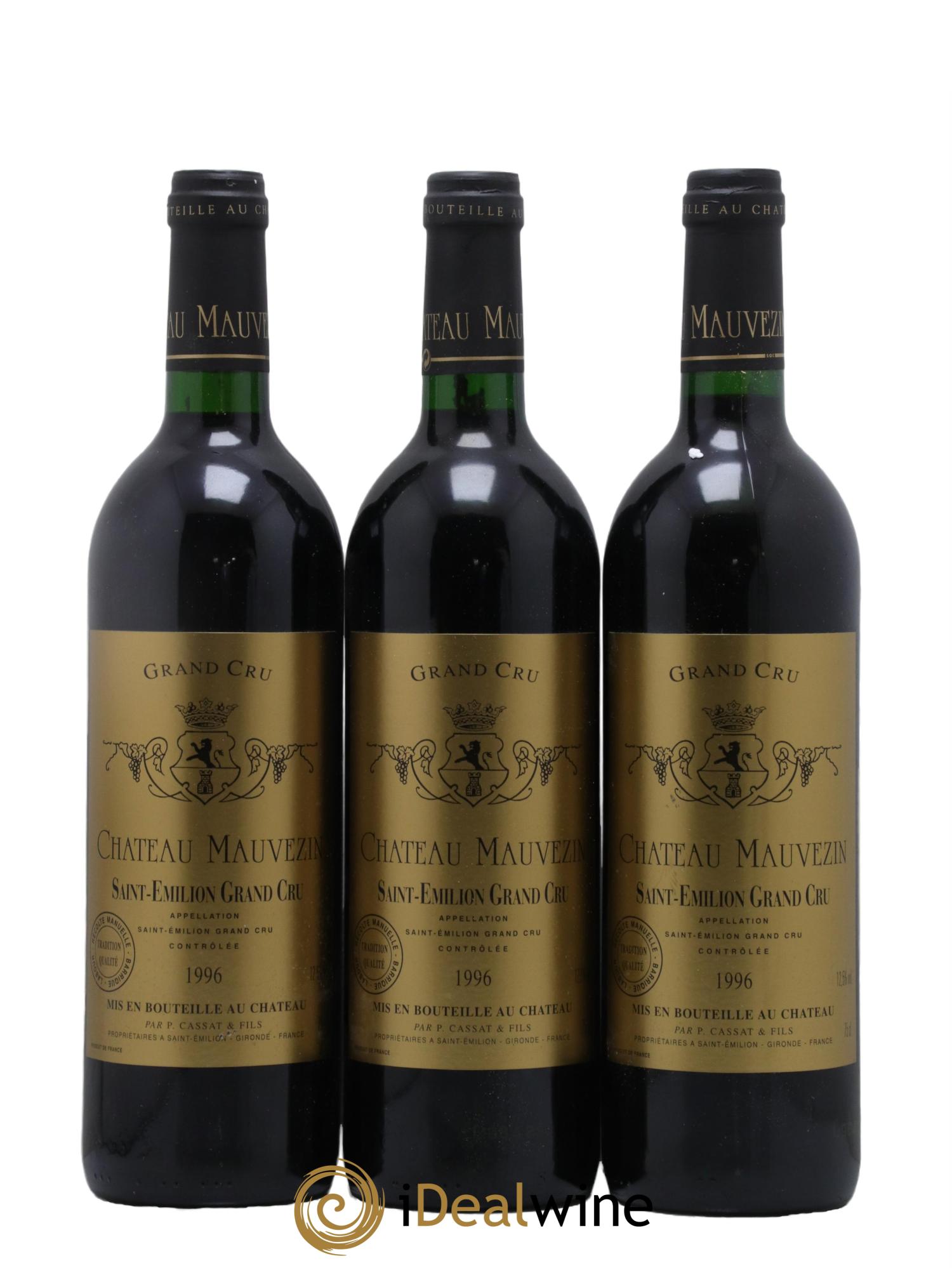 Château Mauvezin 1996 - Posten von 3 Flaschen - 0