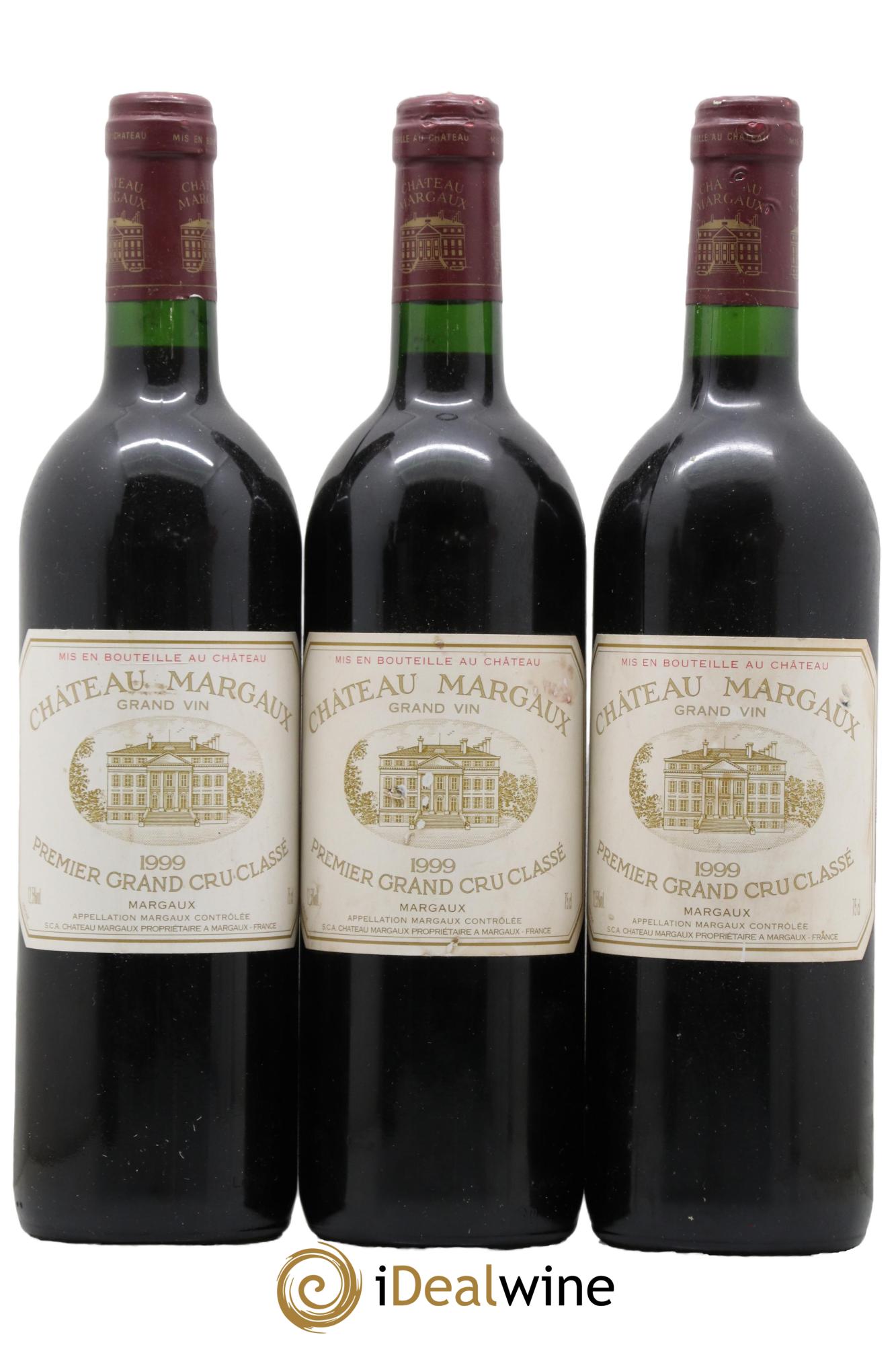 Château Margaux 1er Grand Cru Classé 1999 - Lotto di 3 bottiglie - 0