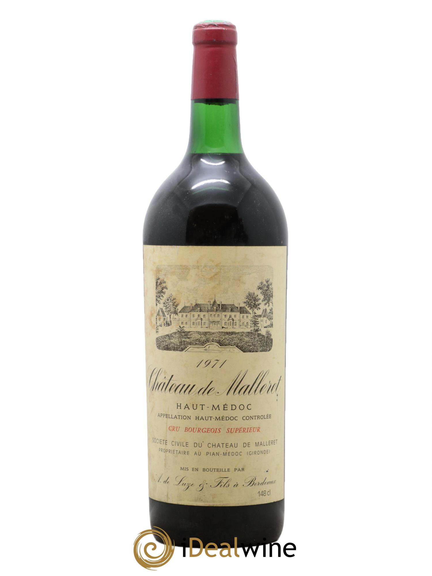 Château de Malleret Cru Bourgeois 1971 - Posten von 1 Magnum - 0