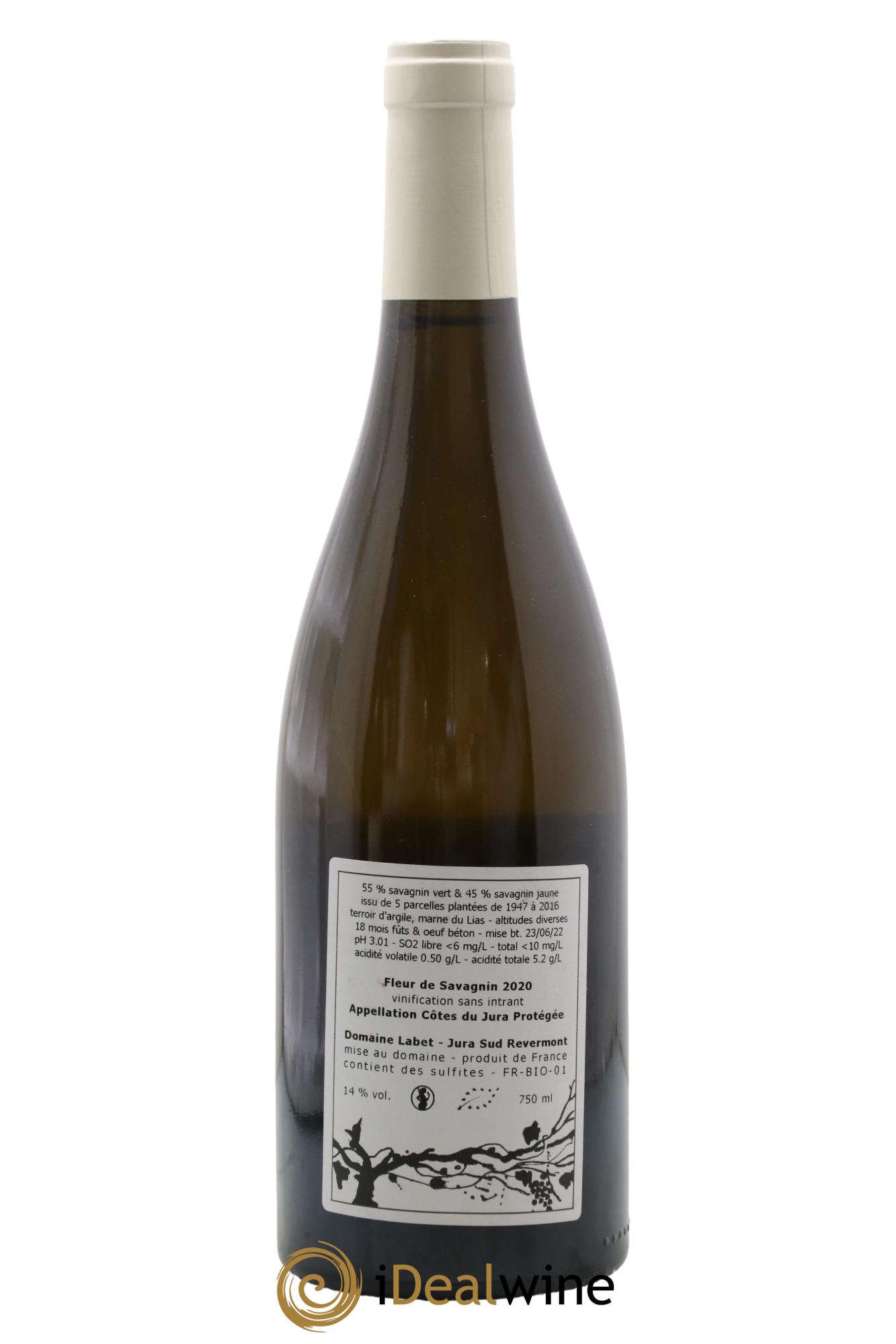 Côtes du Jura Fleur de Savagnin Romain - Julien  - Charline Labet 2020 - Lot of 1 bottle - 1