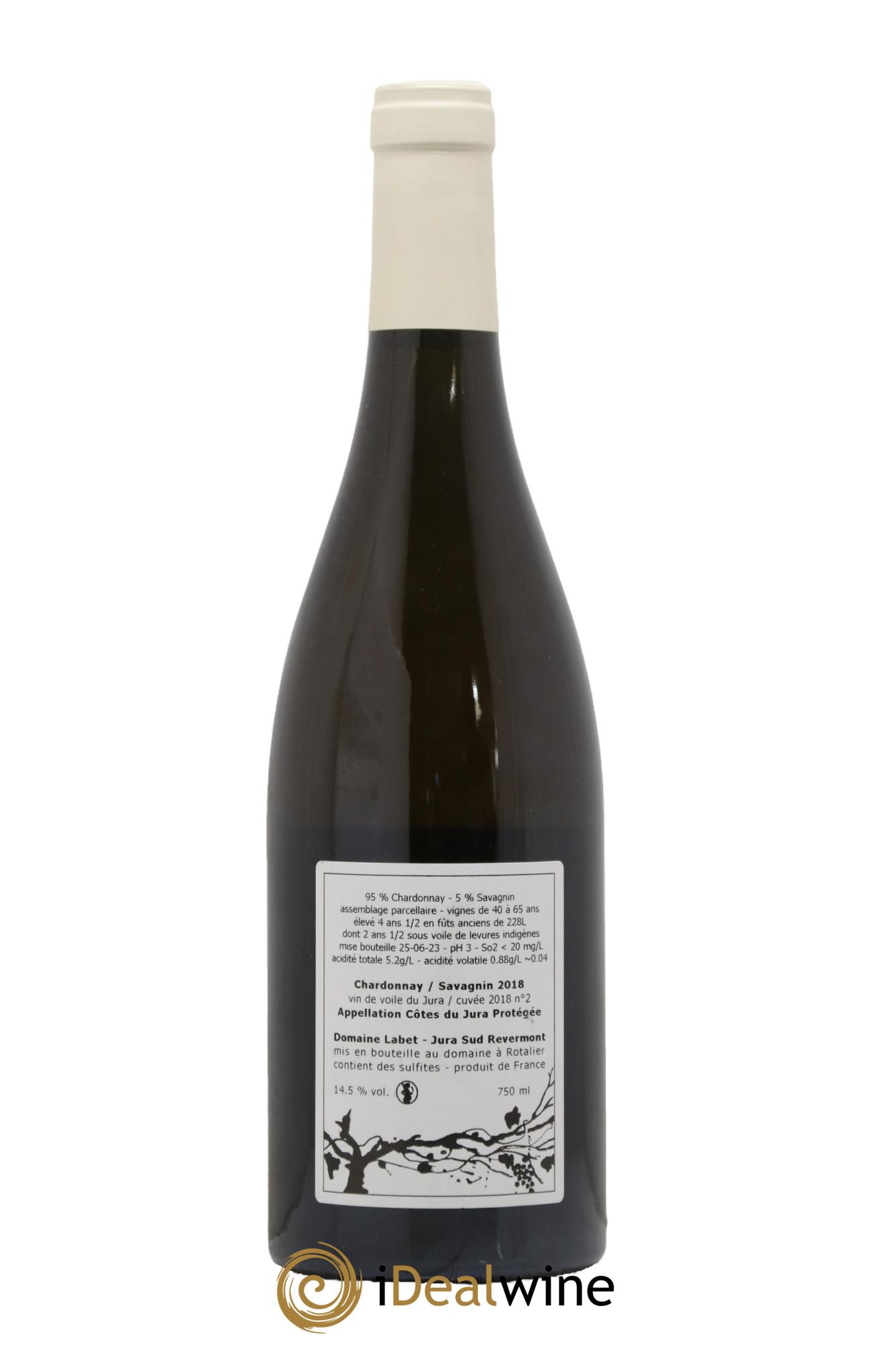 Côtes du Jura Vin de Voile Chardonnay-Savagnin cuvée de garde Romain - Julien  - Charline Labet 2018 - Lotto di 1 bottiglia - 1