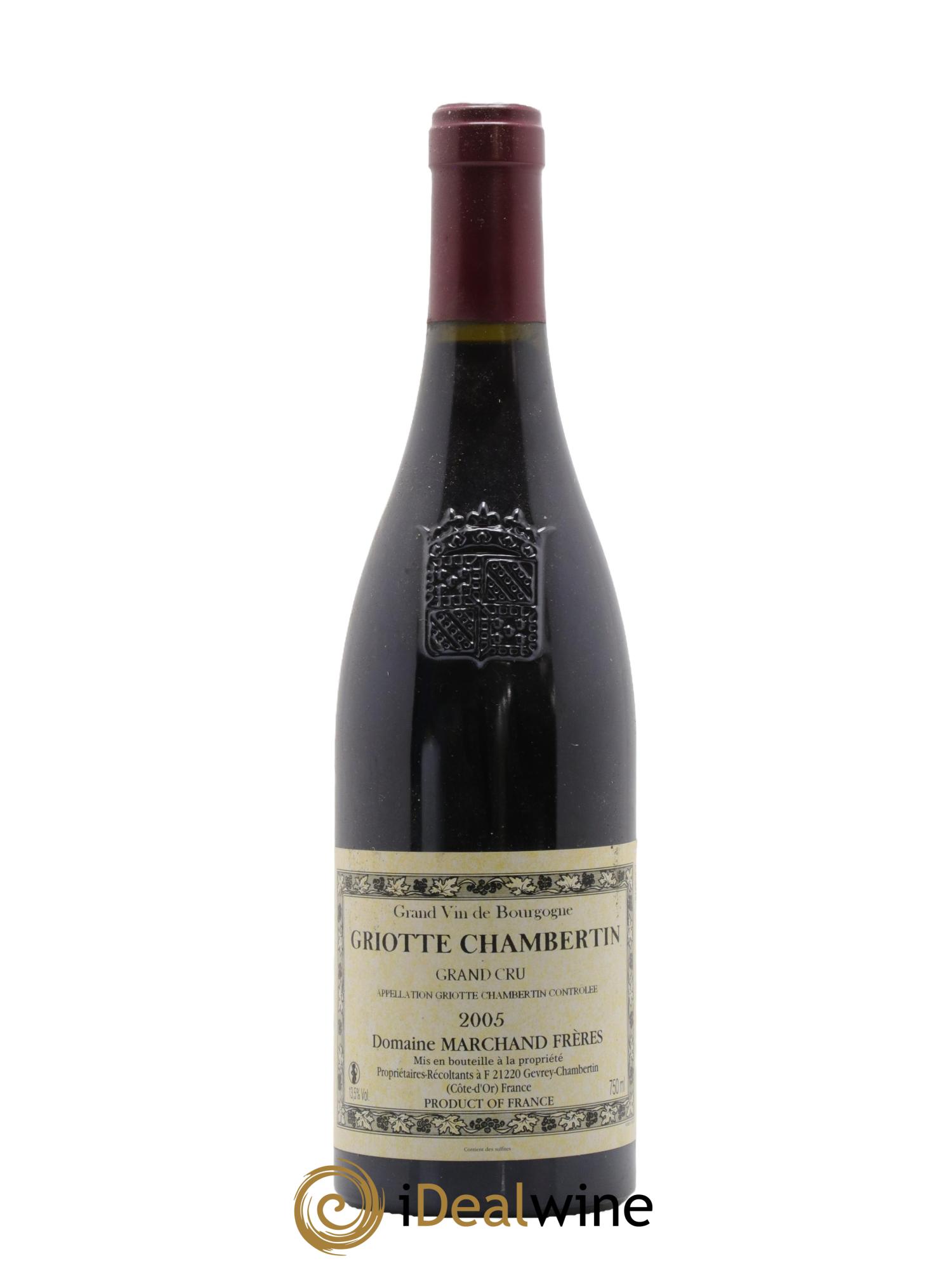 Griotte-Chambertin Grand Cru Marchand Frères 2005 - Lot de 1 bouteille - 0