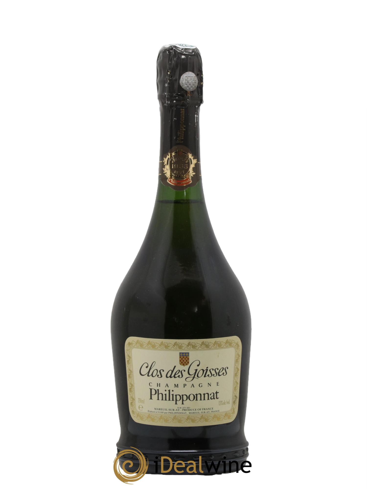 Clos des Goisses Philipponnat 1985 - Lot de 1 bouteille - 0