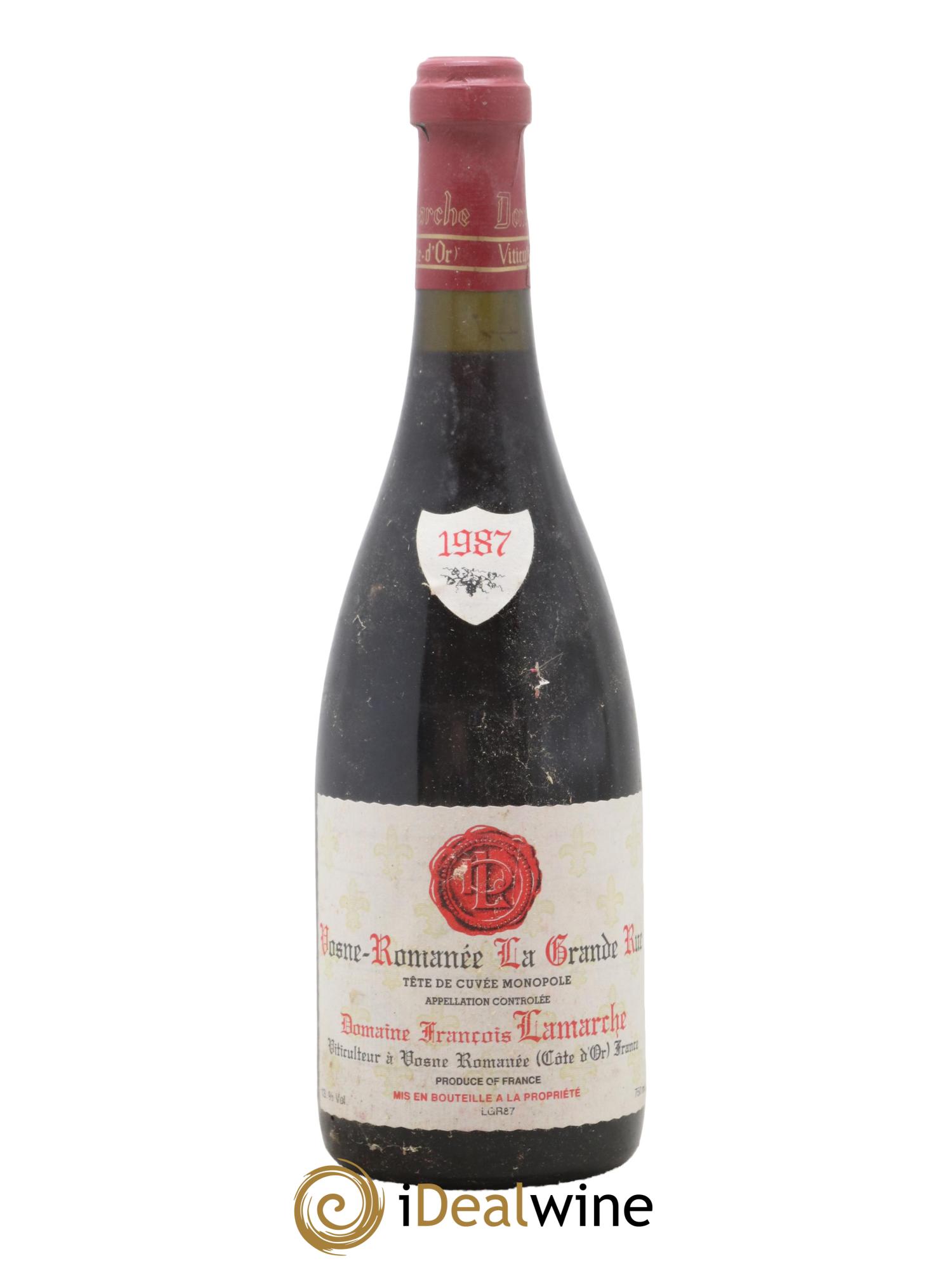 La Grande Rue Grand Cru Lamarche (Domaine) 1987 - Lot de 1 bouteille - 0