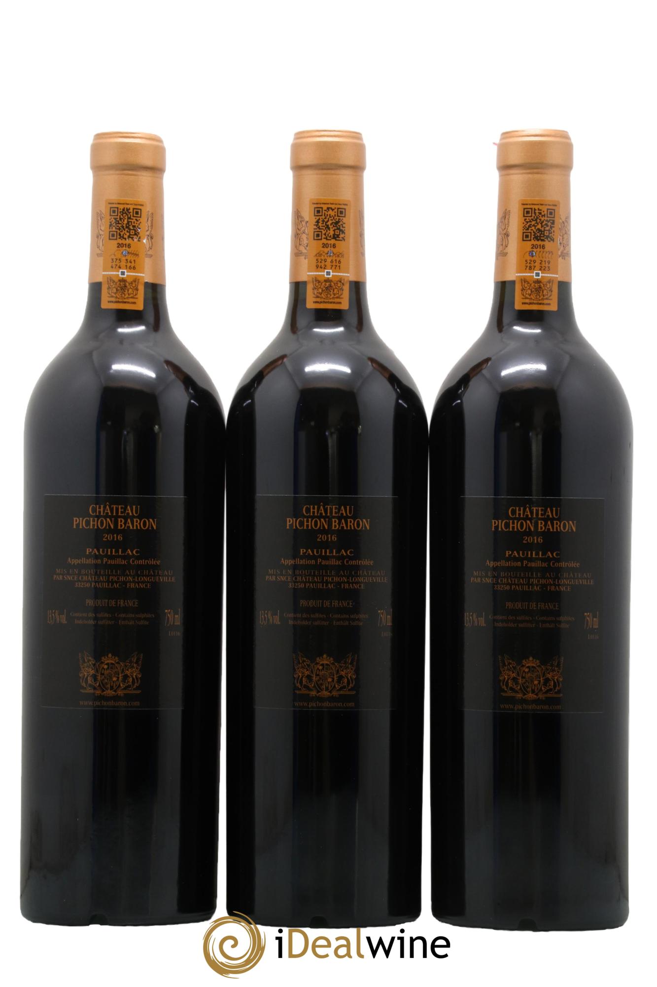 Pichon Longueville Baron 2ème Grand Cru Classé 2016 - Lot de 6 bouteilles - 4