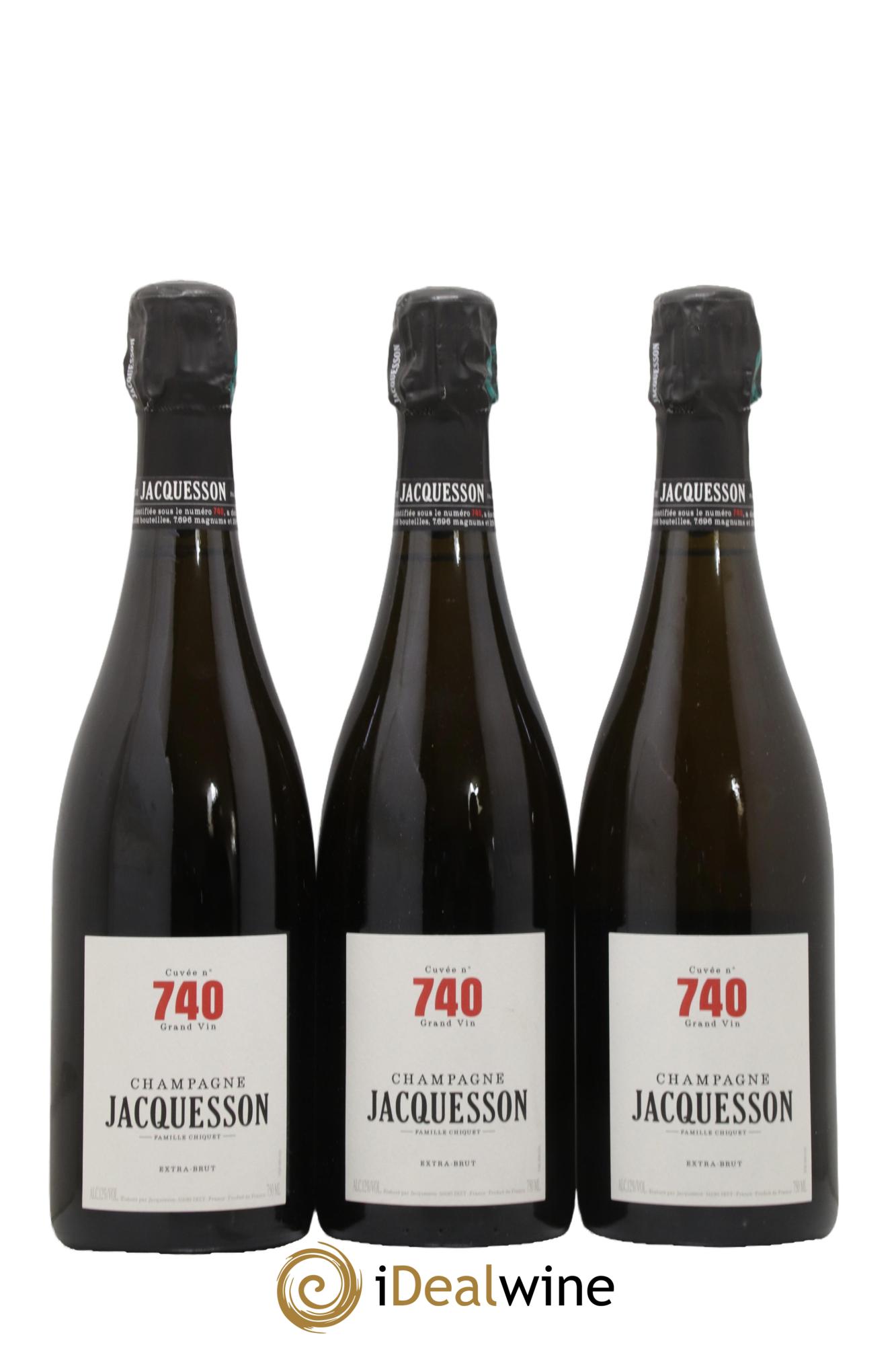 Cuvée 740 Extra Brut Jacquesson - Posten von 3 Flaschen - 0