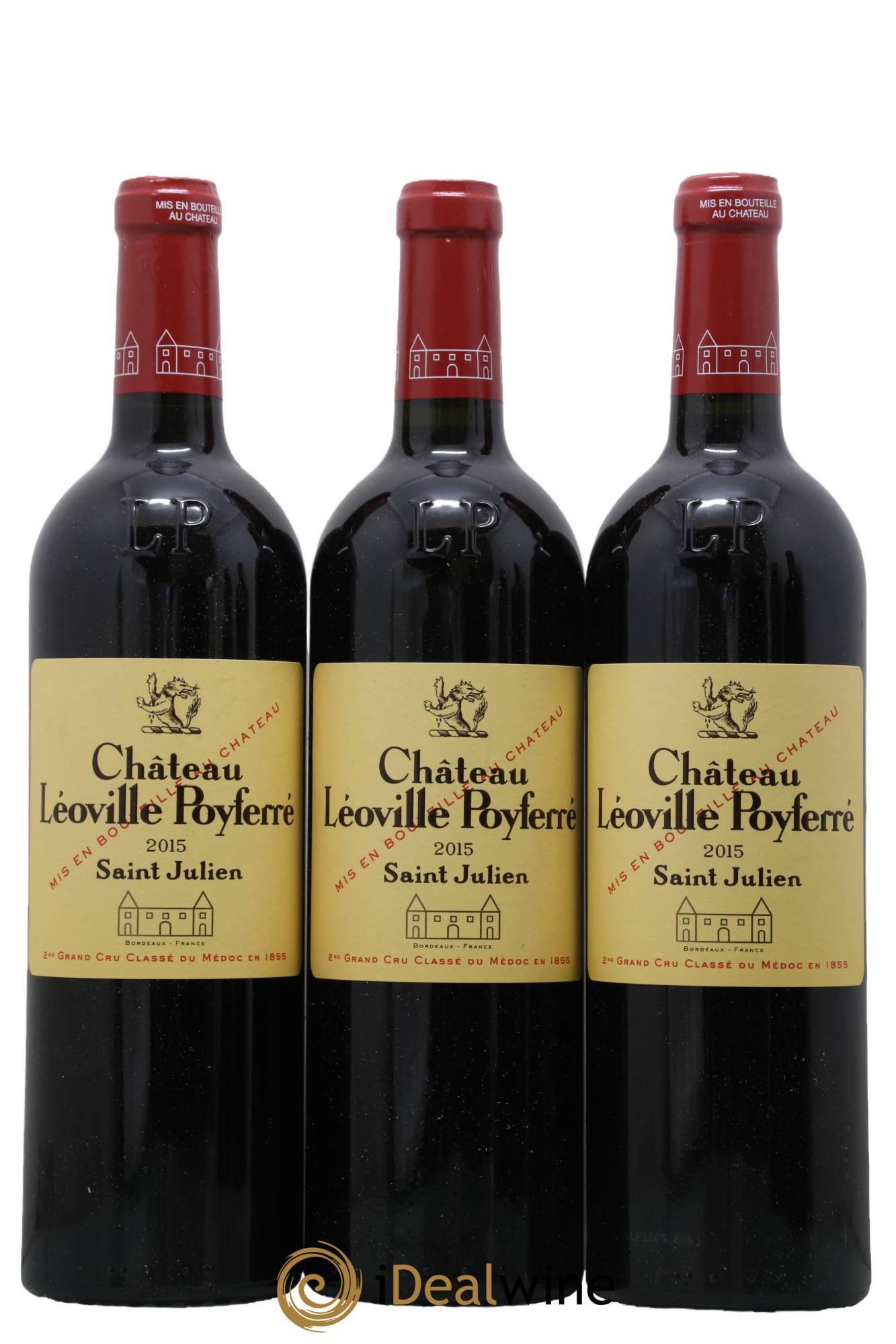 Château Léoville Poyferré 2ème Grand Cru Classé 2015 - Lot de 3 bouteilles - 0