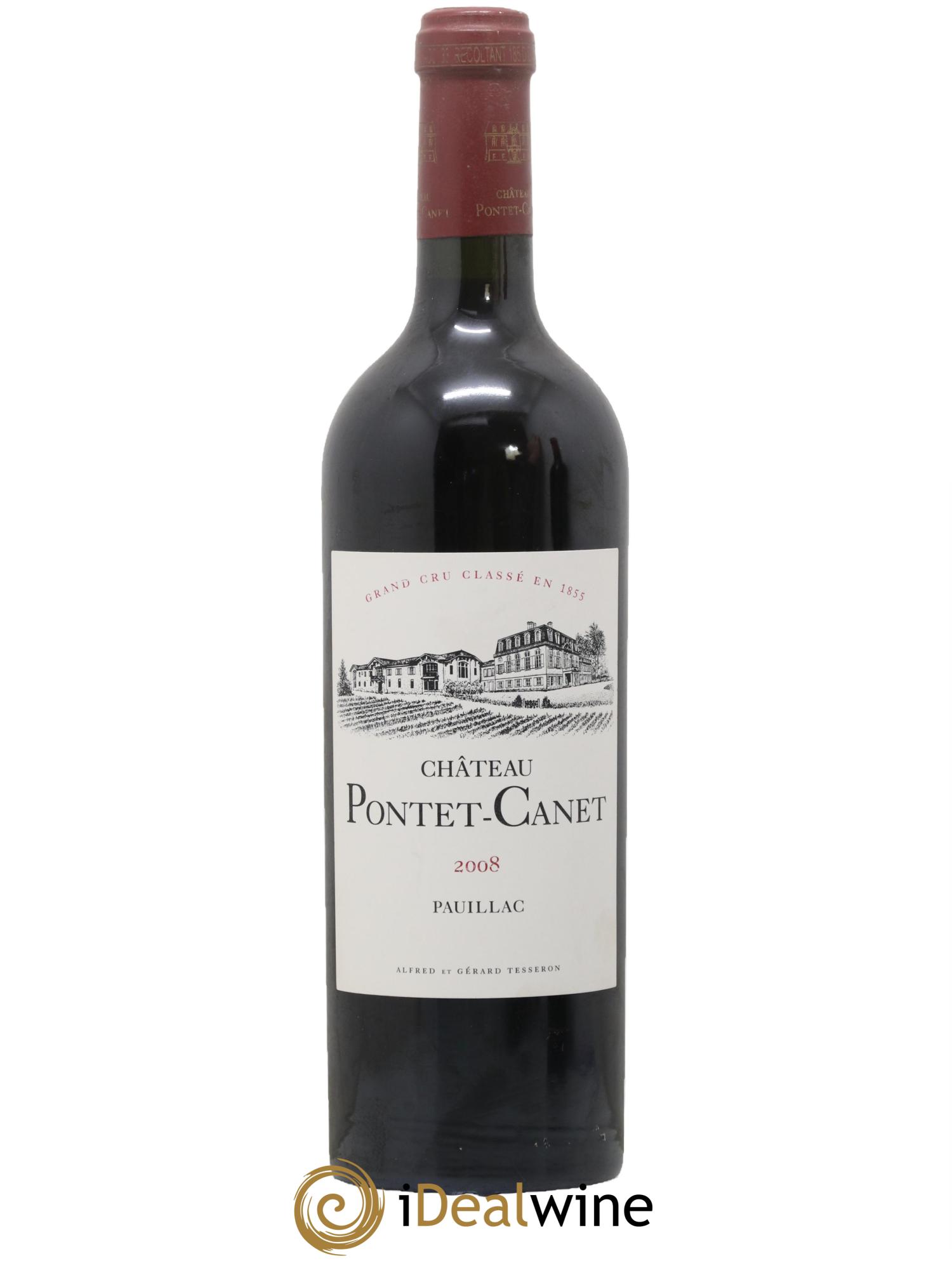 Château Pontet Canet 5ème Grand Cru Classé 2008 - Lot de 1 bouteille - 0