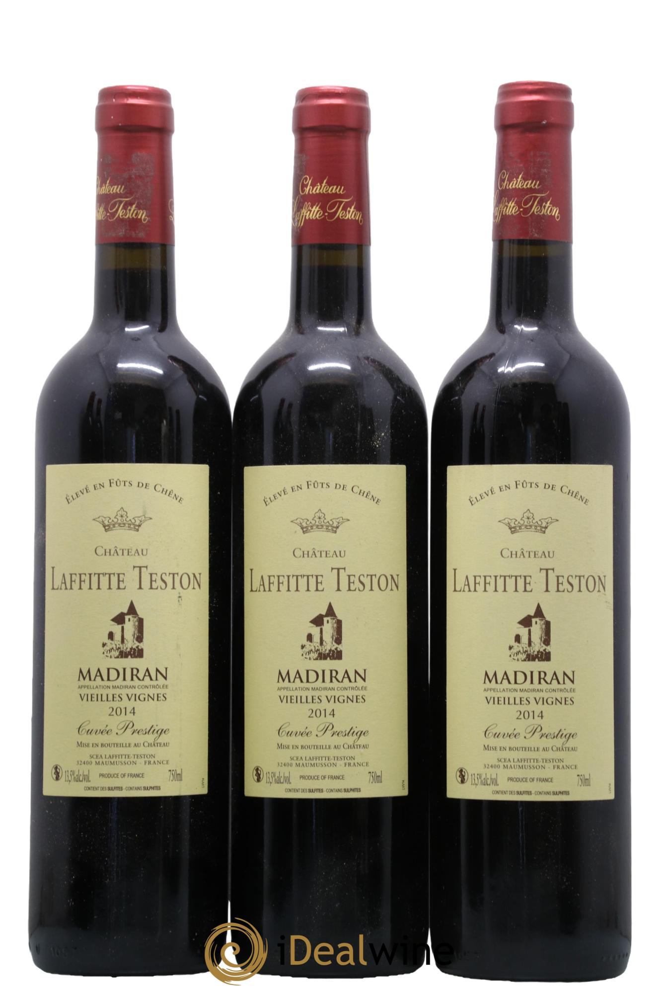 Madiran Vieilles Vignes Cuvée Prestige Château Laffitte Teston 2014 - Lot de 3 bouteilles - 0