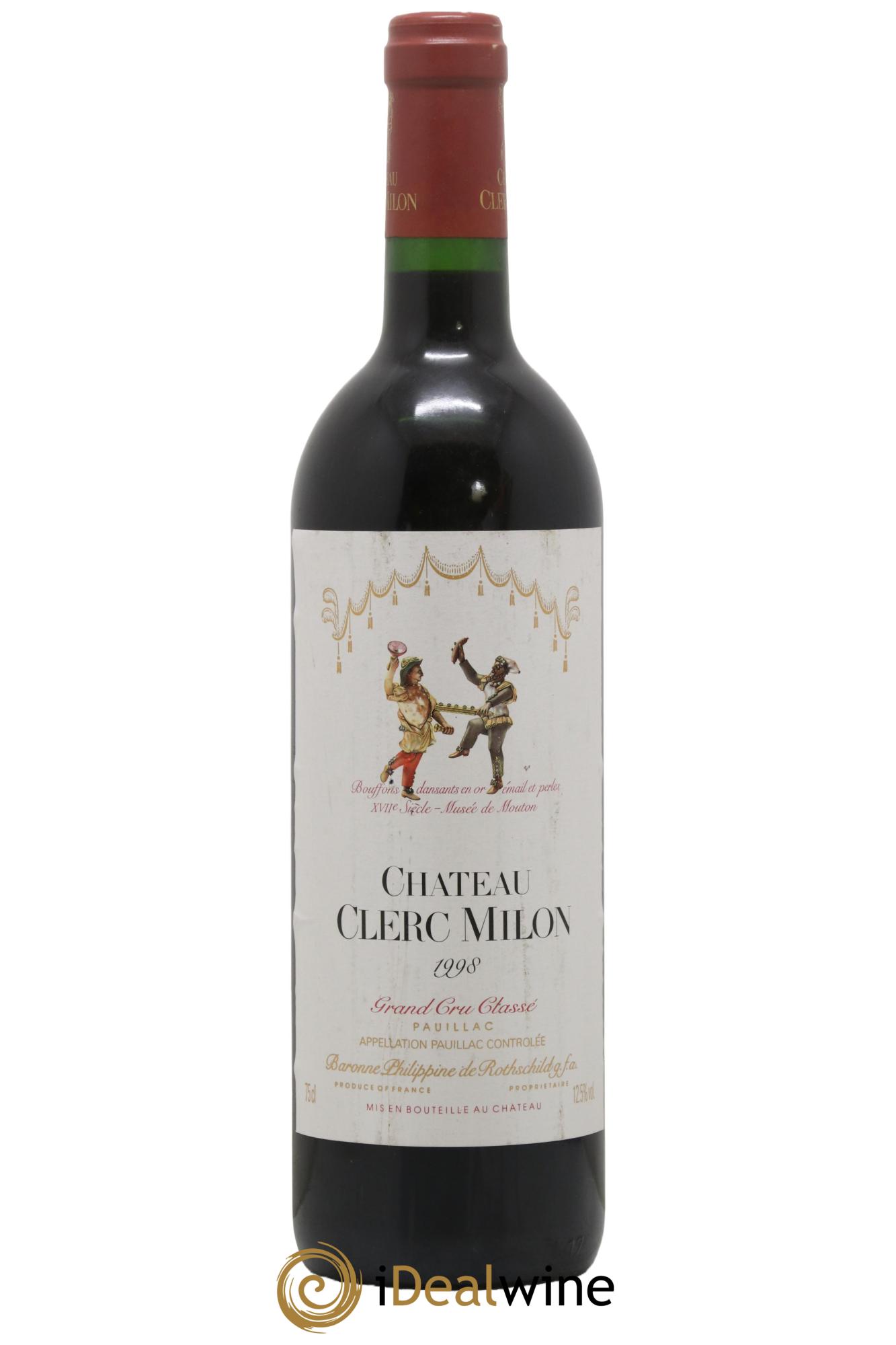 Château Clerc Milon 5ème Grand Cru Classé  1998 - Lot de 1 bouteille - 0