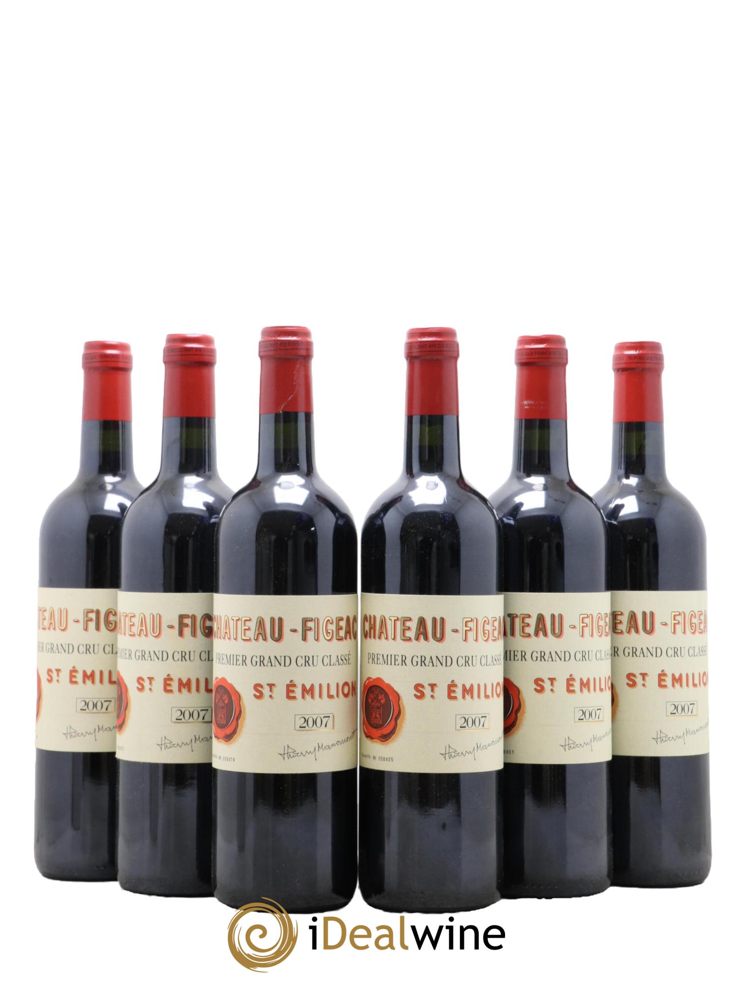 Château Figeac 1er Grand Cru Classé A 2007 - Lot de 6 bouteilles - 0