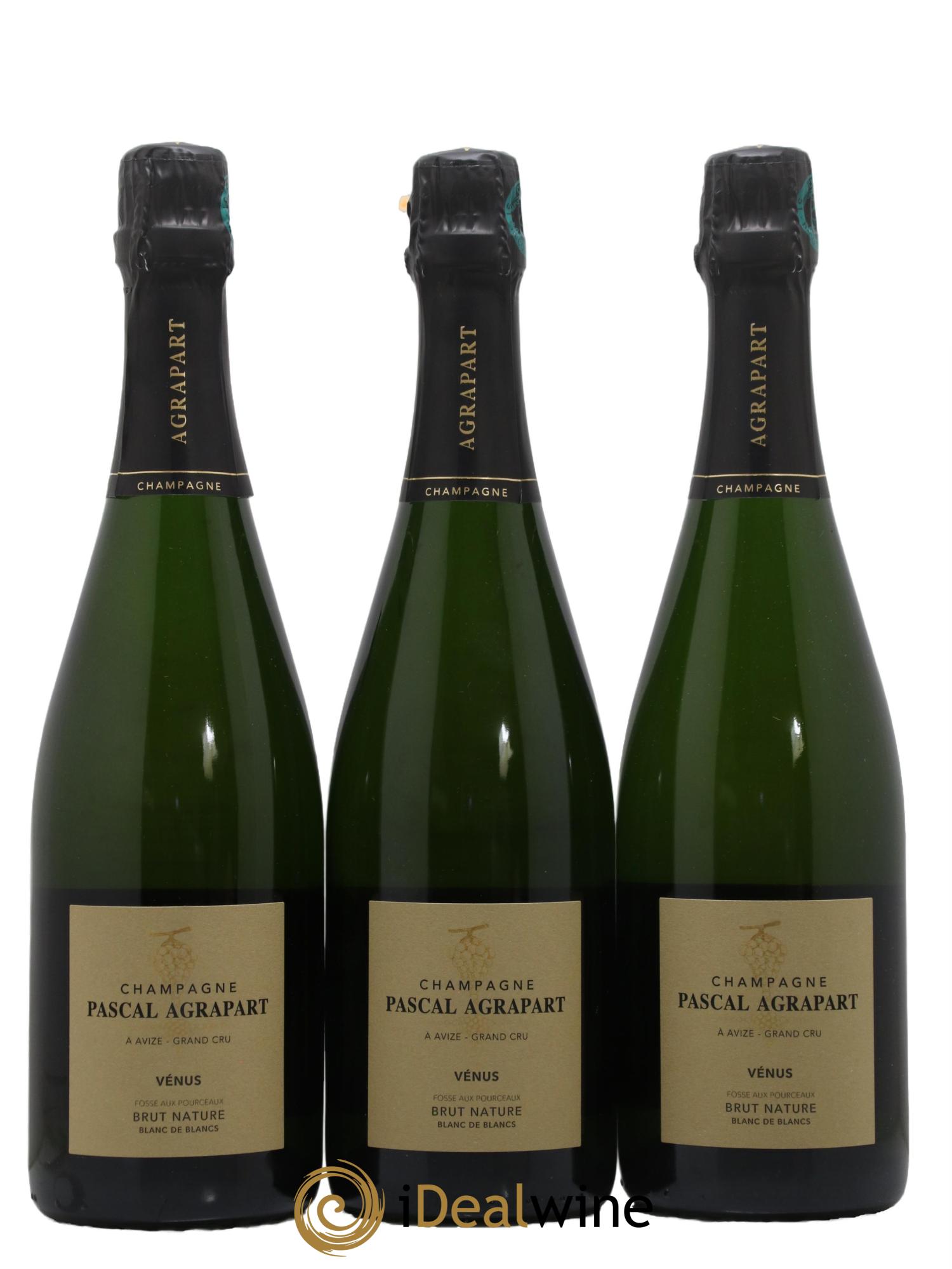 Brut Nature Blanc de Blancs Vénus Pascal Agrapart 2015 - Posten von 3 Flaschen - 0