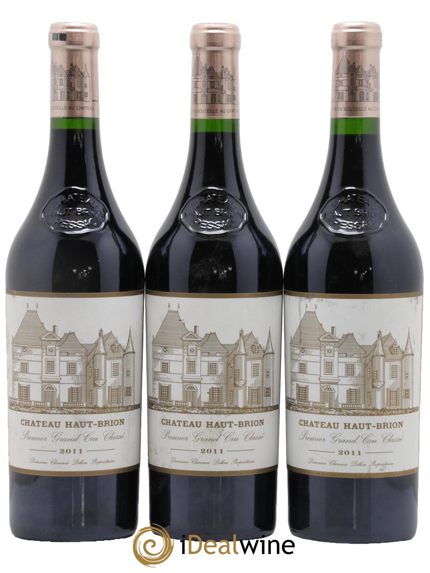 Château Haut Brion 1er Grand Cru Classé 2011 - Lotto di 3 bottiglie - 0