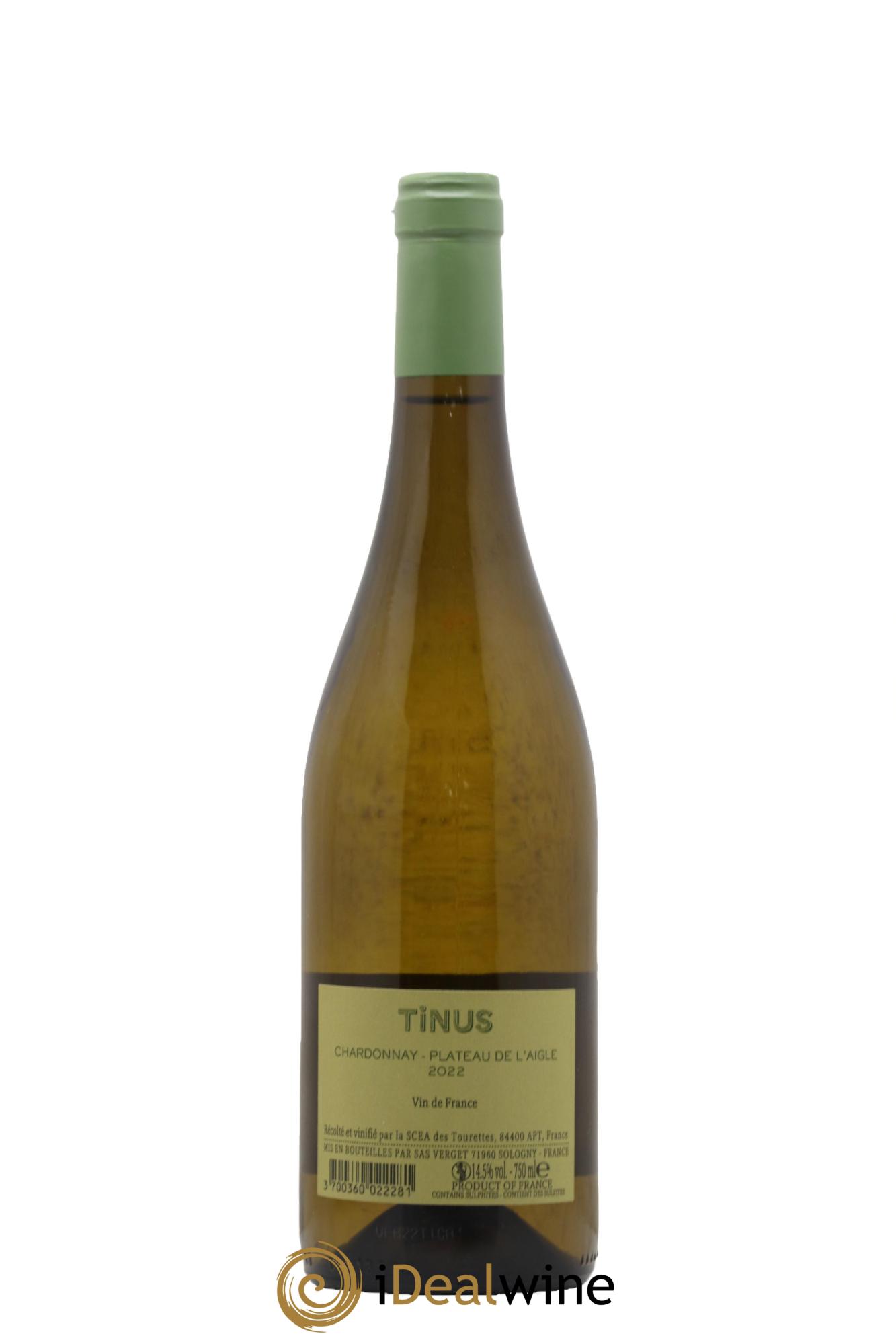 Vin de France Château des Tourettes Tinus Chardonnay Plateau de l'Aigle Jean-Marie Guffens 2022 - Lot of 1 bottle - 1