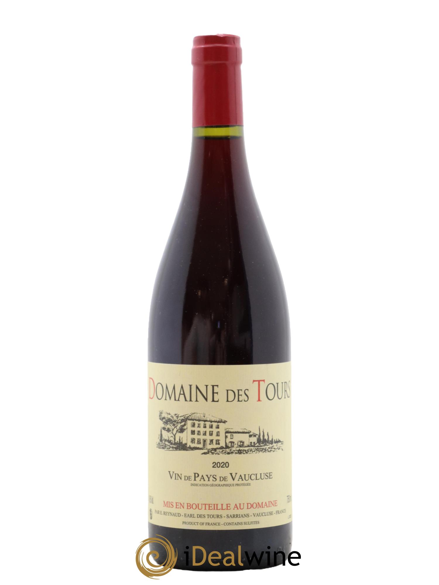 IGP Vaucluse (Vin de Pays de Vaucluse) Domaine des Tours Emmanuel Reynaud 2020 - Lot de 1 bouteille - 0